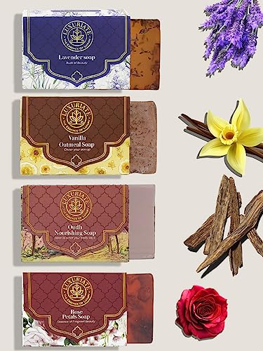 Oudh, Lavender, Vanilla Oatmeal, Rose Petal