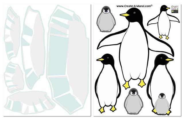 Playful Penguin Wall Decals - Removable Vinyl Stickers for Kids Room Decor, Nursery, Classroom & Playroom - Arctic Animal Theme DIY Home Decoration