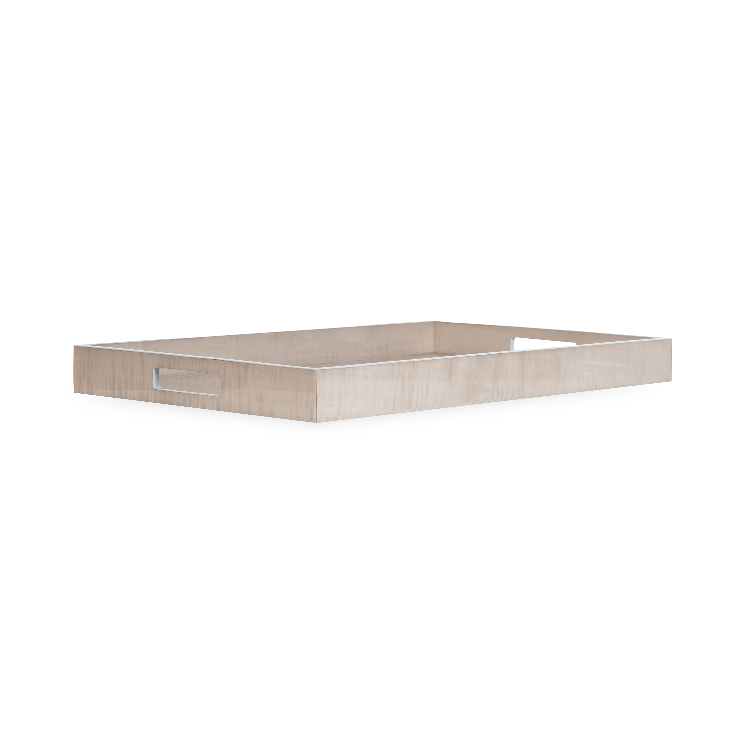 Handcrafted Lacquered Sycamore Wood Tray - Elegant Serving Tray for Dining, Coffee Table Decor, and Gift Giving - Perfect for Entertaining, Home Decor, and Hostess Gifts