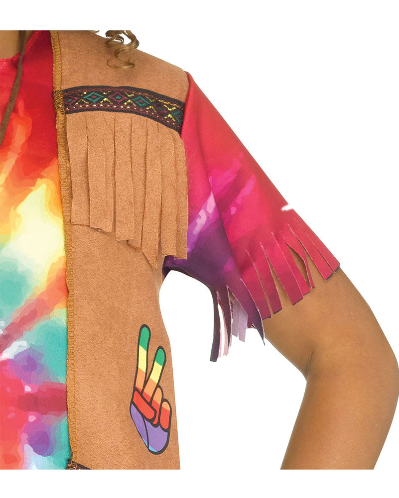 Groovy 60s Baby Girls Costume - Retro Hippie Outfit for Toddler Dress Up & Halloween Party
