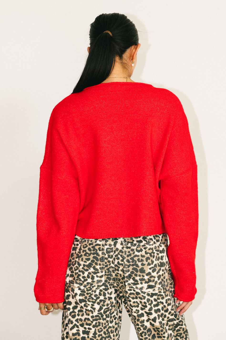 Red Maci Cardigan for Women - Cozy Knit Sweater | Perfect for Fall & Winter Outfits, Office Wear & Casual Dates