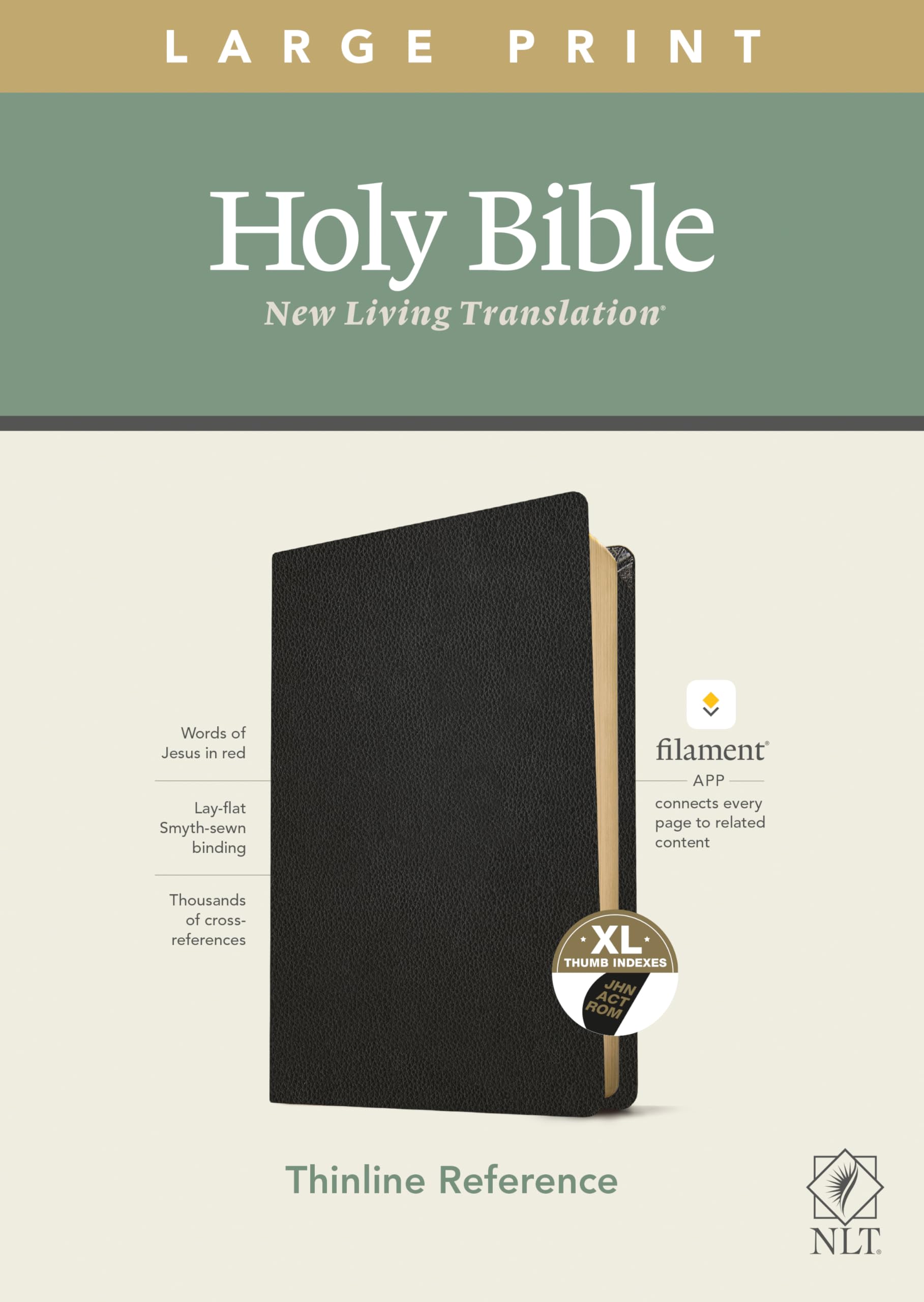 Large Print Thinline Bible - Genuine Leather, Indexed for Easy Reading & Study