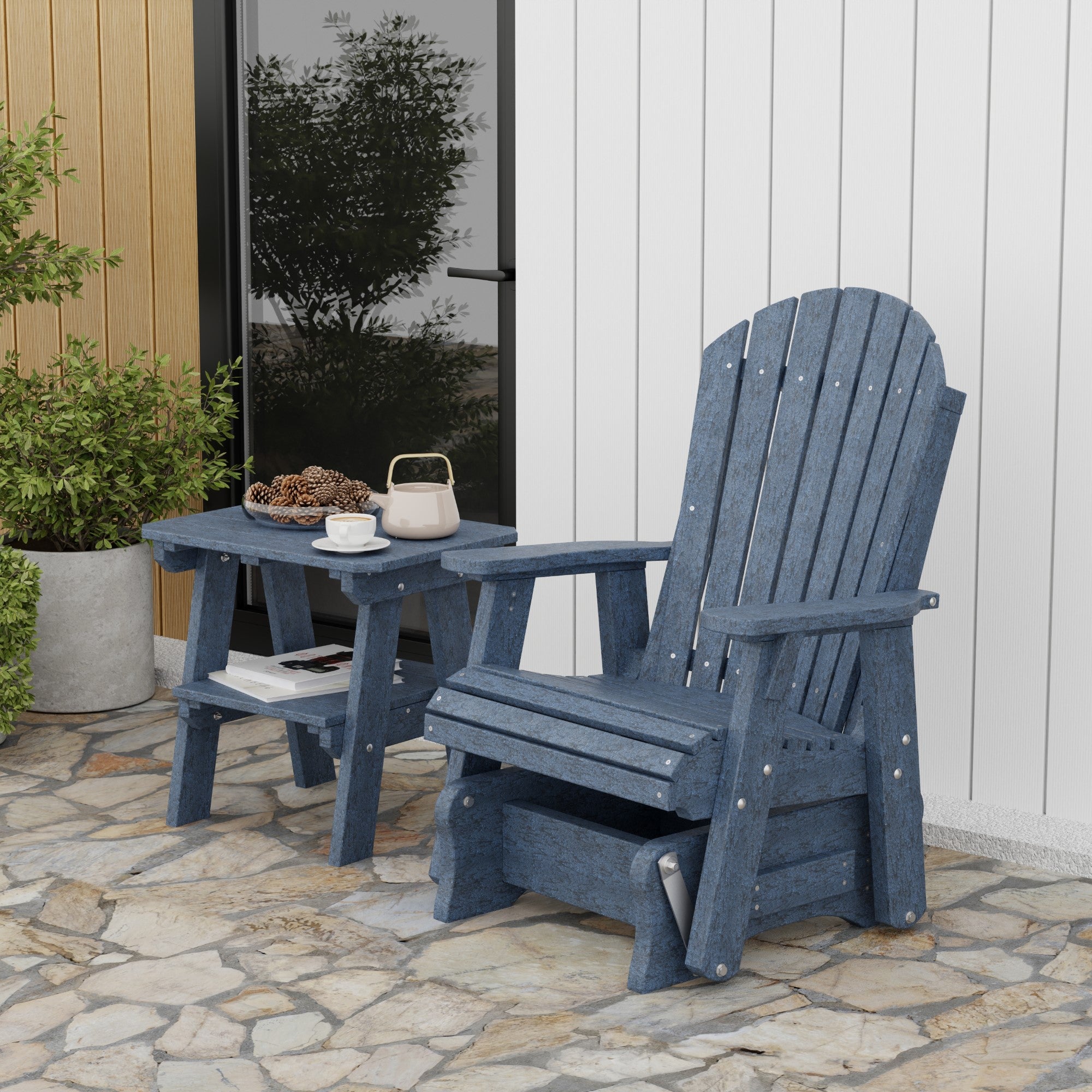 Heritage Single Glider Rocking Chair - Classic Wooden Nursery Glider for Baby Room, Breastfeeding & Relaxation - Perfect for Nurseries, Bedrooms & Living Rooms