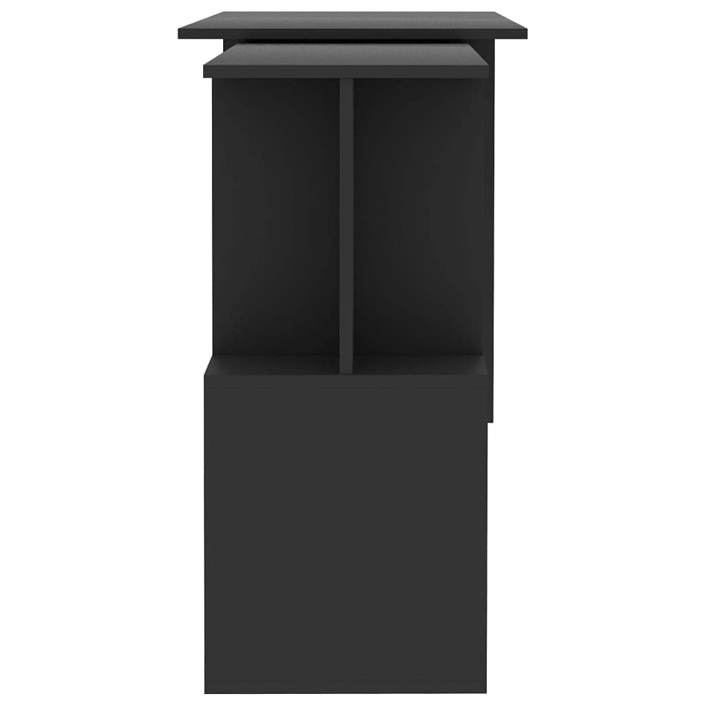Rotating Corner Desk with Storage Shelves - 47.2