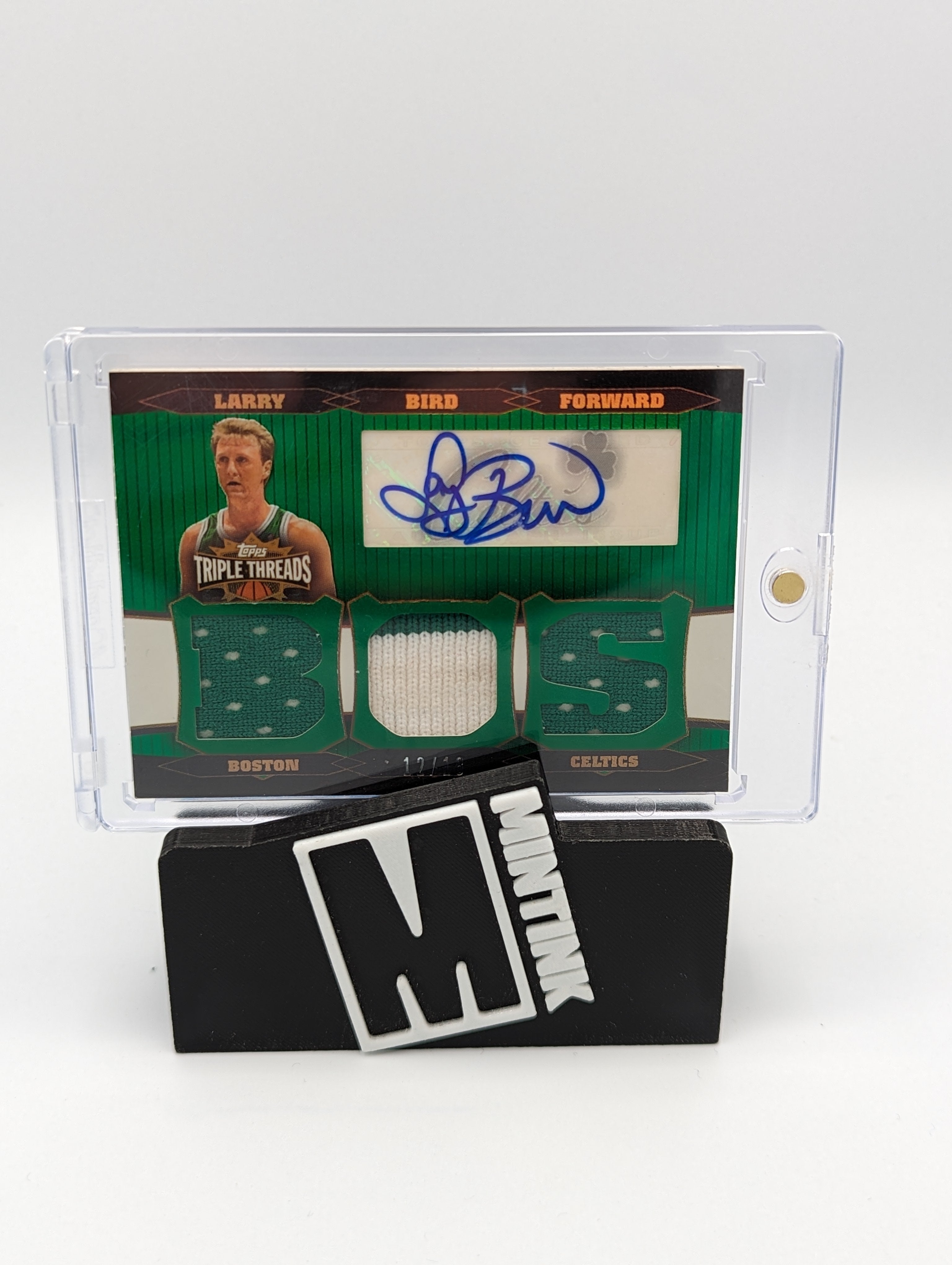 2007 Topps Triple Threads Basketball Larry Bird Triple Relic Emerald 12/18 #TTRA 77 - Rare Collectible Card for Basketball Fans & Sports Memorabilia Collectors - Perfect for Display, Investment, and NBA Collections
