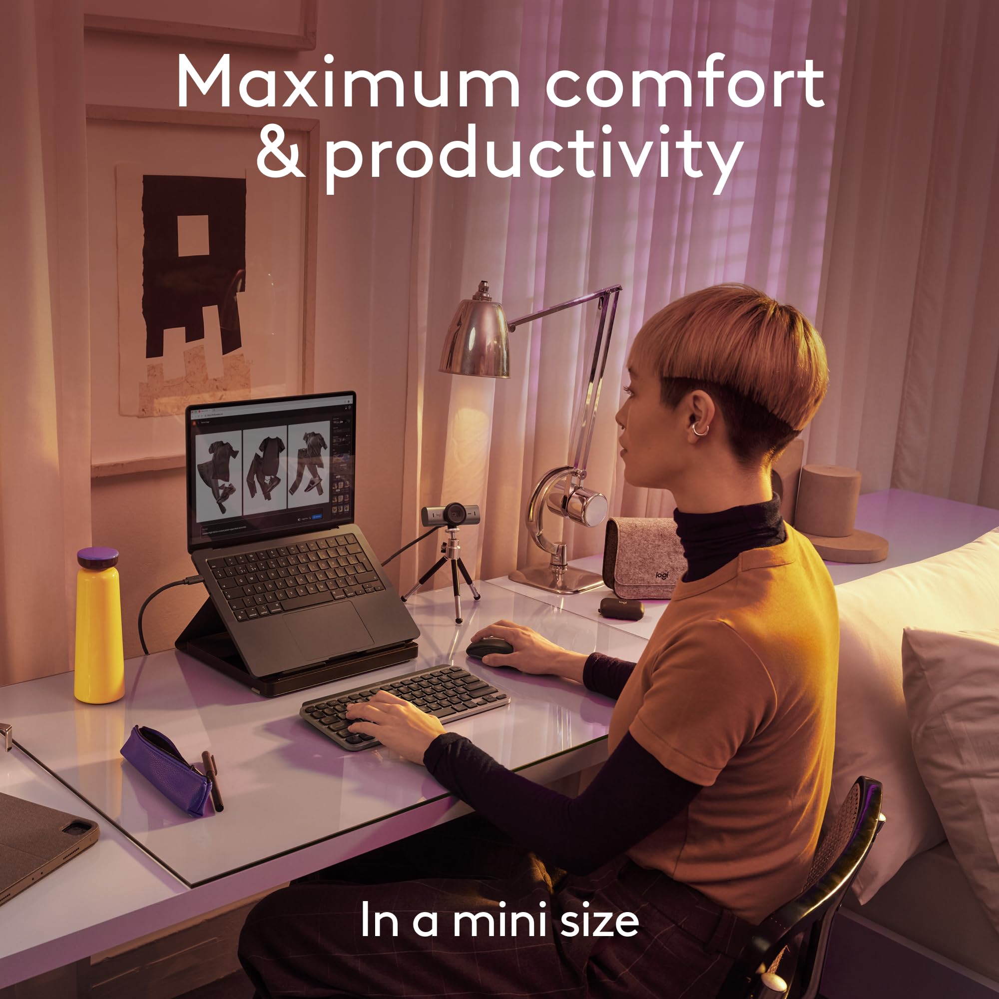 Logitech MX Keys Mini Wireless Keyboard for Mac - Compact Bluetooth Backlit Keyboard with USB-C, Tactile Typing | Compatible with MacBook Pro, Air, iMac, iPad (Space Gray) | Perfect for Home Office, Remote Work & Productivity