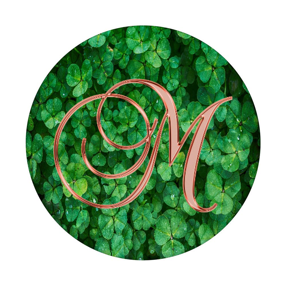 Pink Clover Shamrock 4 Leaf Plant Monogram Letter - Personalized Initial for Home Decor, St. Patrick's Day Gifts & Irish-Themed Party Favors