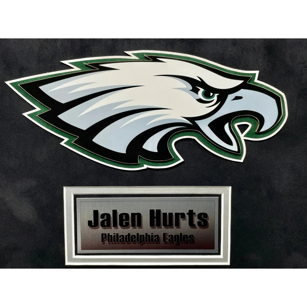 Jalen Hurts Autographed Philadelphia Eagles 11x14 Photo Framed with JSA Certificate - Signed NFL Football Memorabilia for Eagles Fans, Man Cave Decor, Sports Collectibles Gift