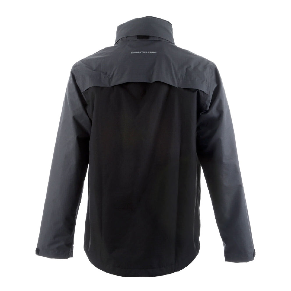 DeWalt Storm Waterproof Jacket for Men - Heavy Duty Waterproof Work Jacket with Hood - Windproof & Breathable for Construction, Outdoor Work, Hiking & Rainy Weather