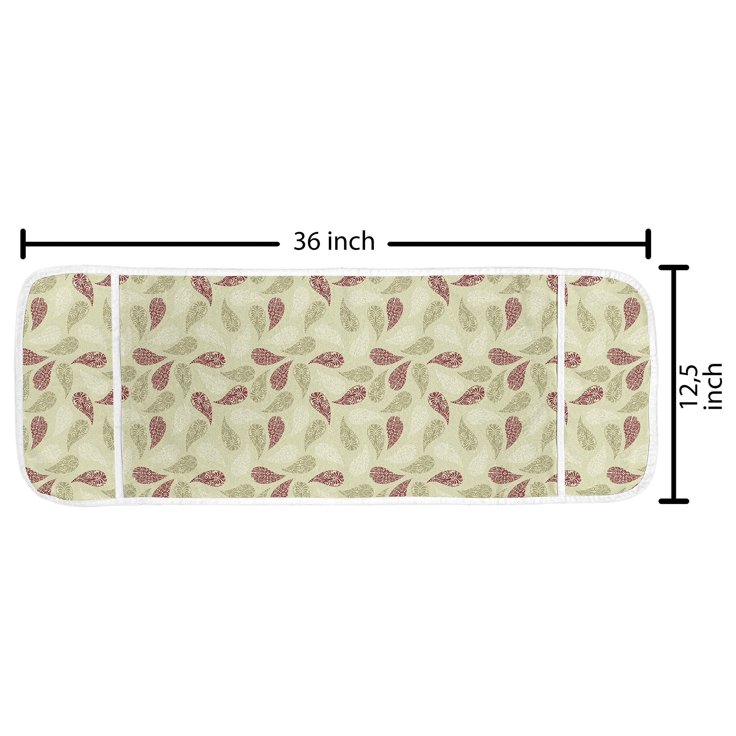 Ambesonne Paisley Microwave Cover - Water Resistant Kitchen Organizer with Pockets, 36