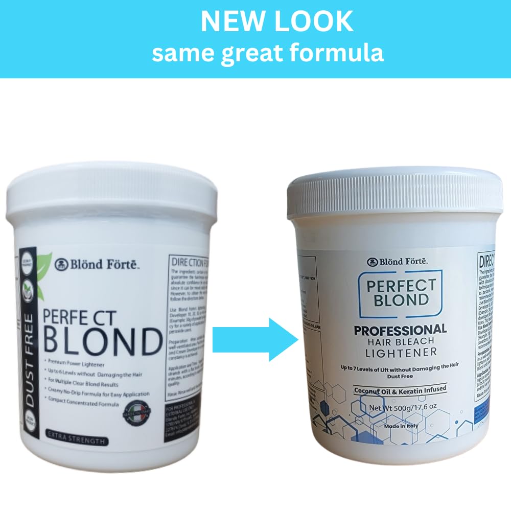 1.1 Pound Premium White Toner Dye Hair Bleach Powder Lightener Kit with 13.5oz 9% 40 Vol Developer - Professional Hair Lightening & Bleaching for Salon & DIY Use at Home (Blue Lightening Powder)
