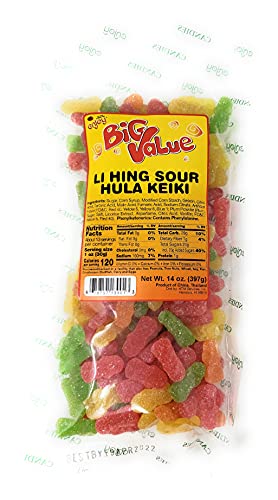 Enjoy Li Hing Sour Hula Keiki Candy 14oz - Sweet & Tangy Hawaiian Treat for Kids, Parties & Snacking