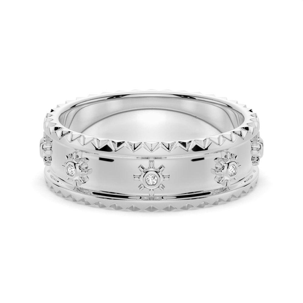 Modern Sunshine Round Cut Moissanite Fashion Ring for Women - Elegant Wedding, Engagement & Everyday Jewelry Gift