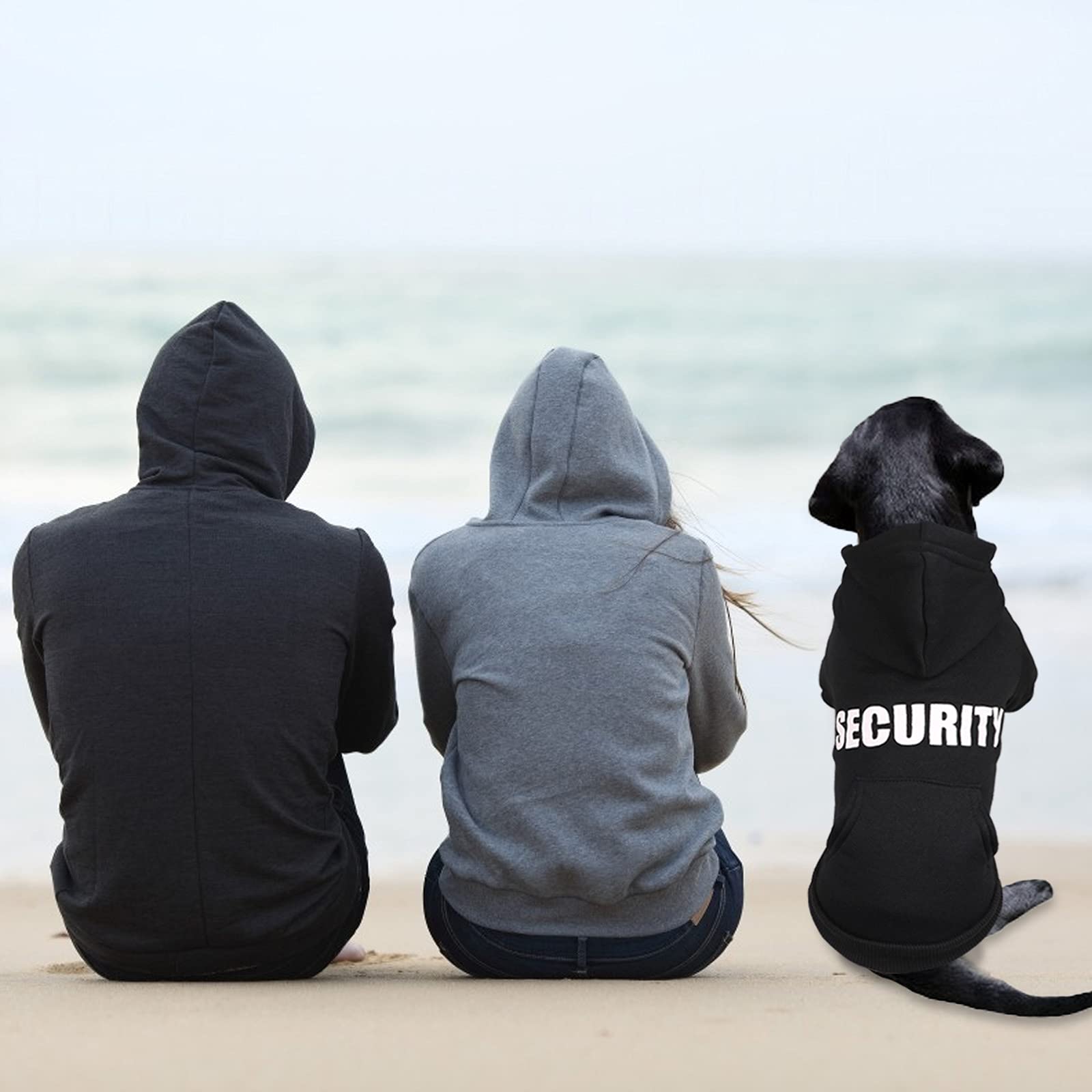 Soft Brushed Fleece Dog Hoodie Sweater with Pocket - Warm & Cozy Dog Clothes for Medium Dogs (M), Black | Perfect for Winter Walks & Outdoor Adventures