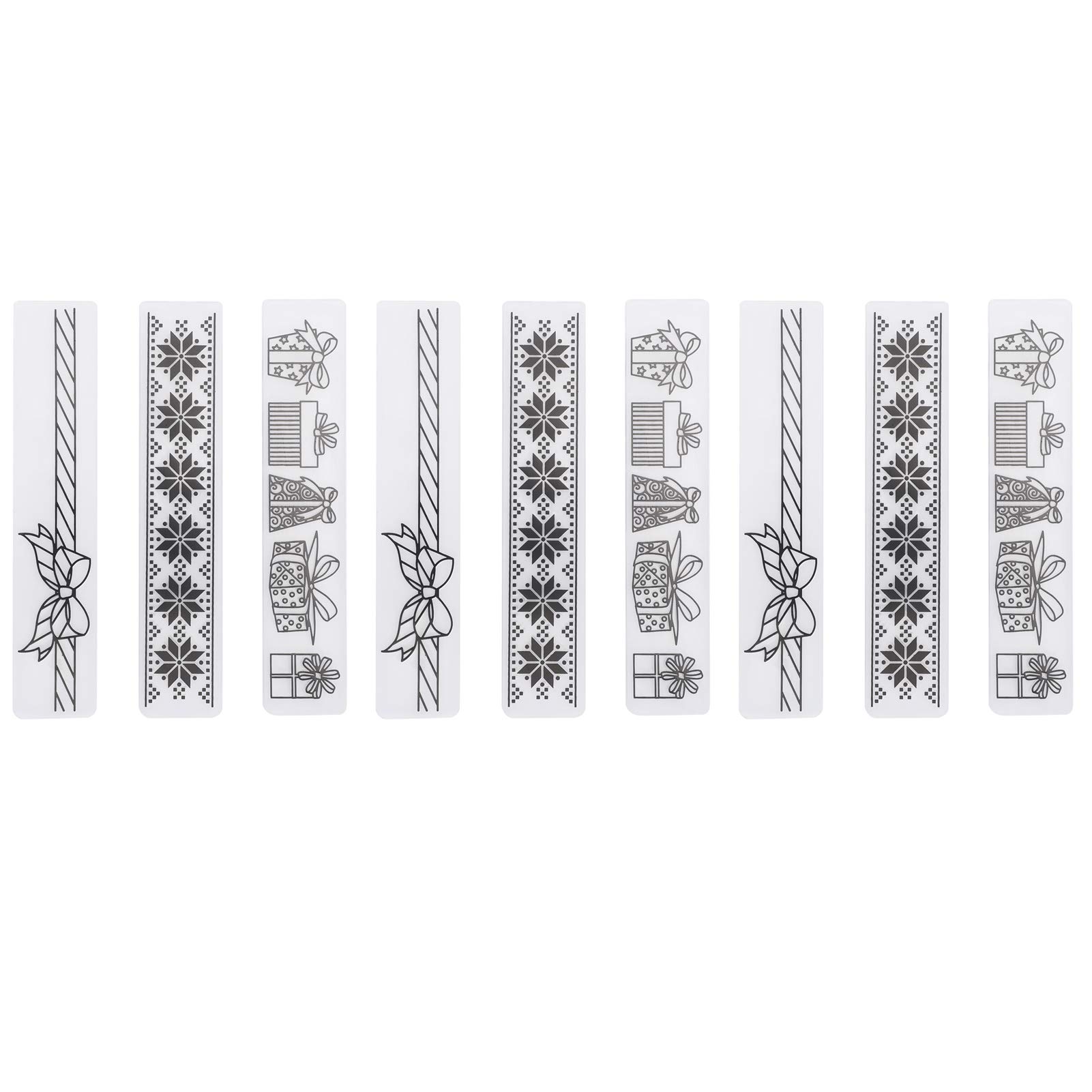 Qinlorgo 9Pcs DIY Plastic Embossing Folders Set - Floral Pattern Card Making Tools for Scrapbooking, Paper Crafts, Greeting Cards & Invitations - Perfect for Wedding, Birthday & Holiday Decorations