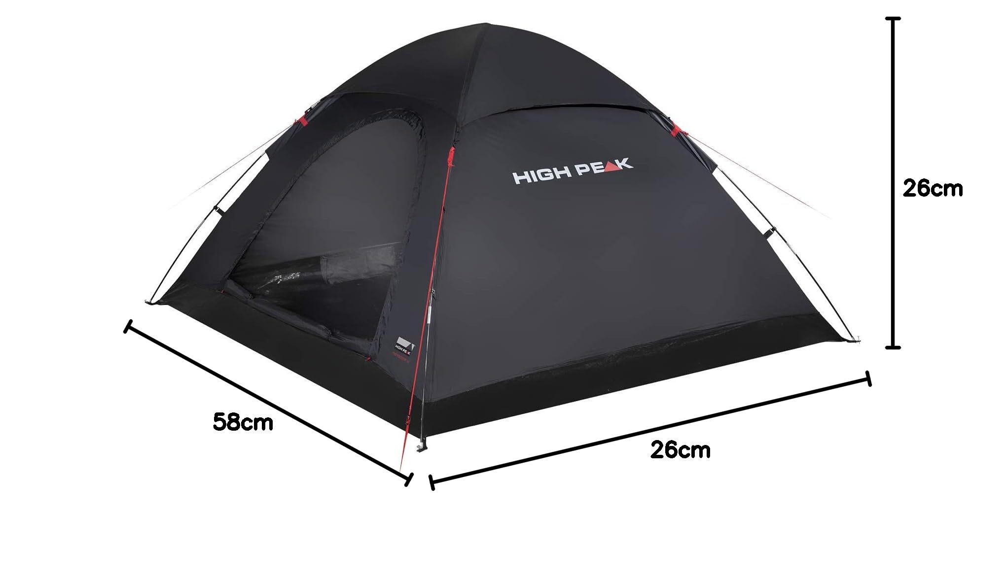 High Peak Monodome XL 4-Person Camping Tent - Lightweight Dome Tent with Bathtub Floor for Outdoor Adventures, Festivals & Family Camping Trips