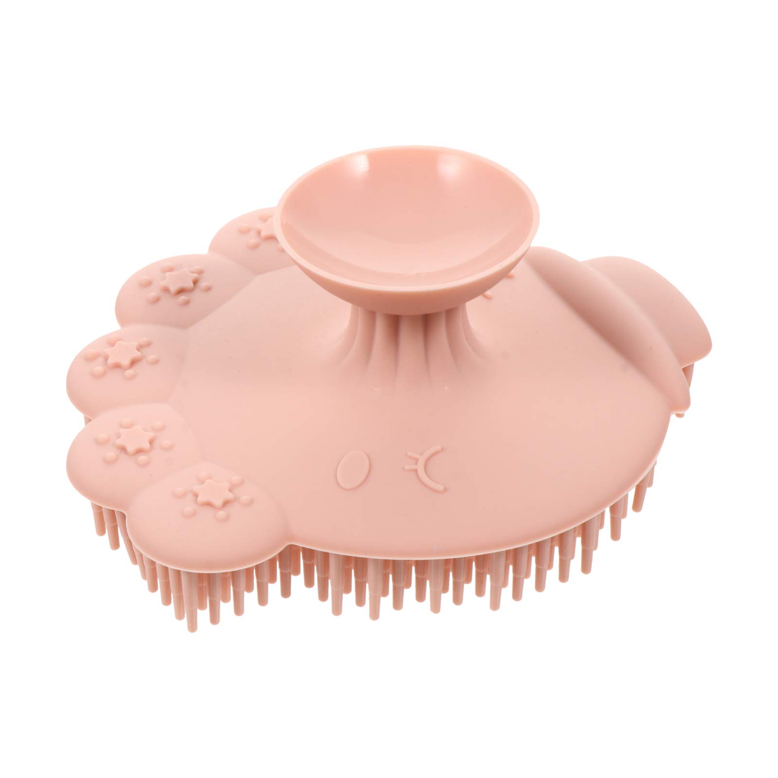 Pink Silicone Scalp Massager Brush - Gentle Shampoo & Scalp Care Brush for Kids & Adults - Perfect for Relaxing Head Massage & Hair Washing at Home or Salon