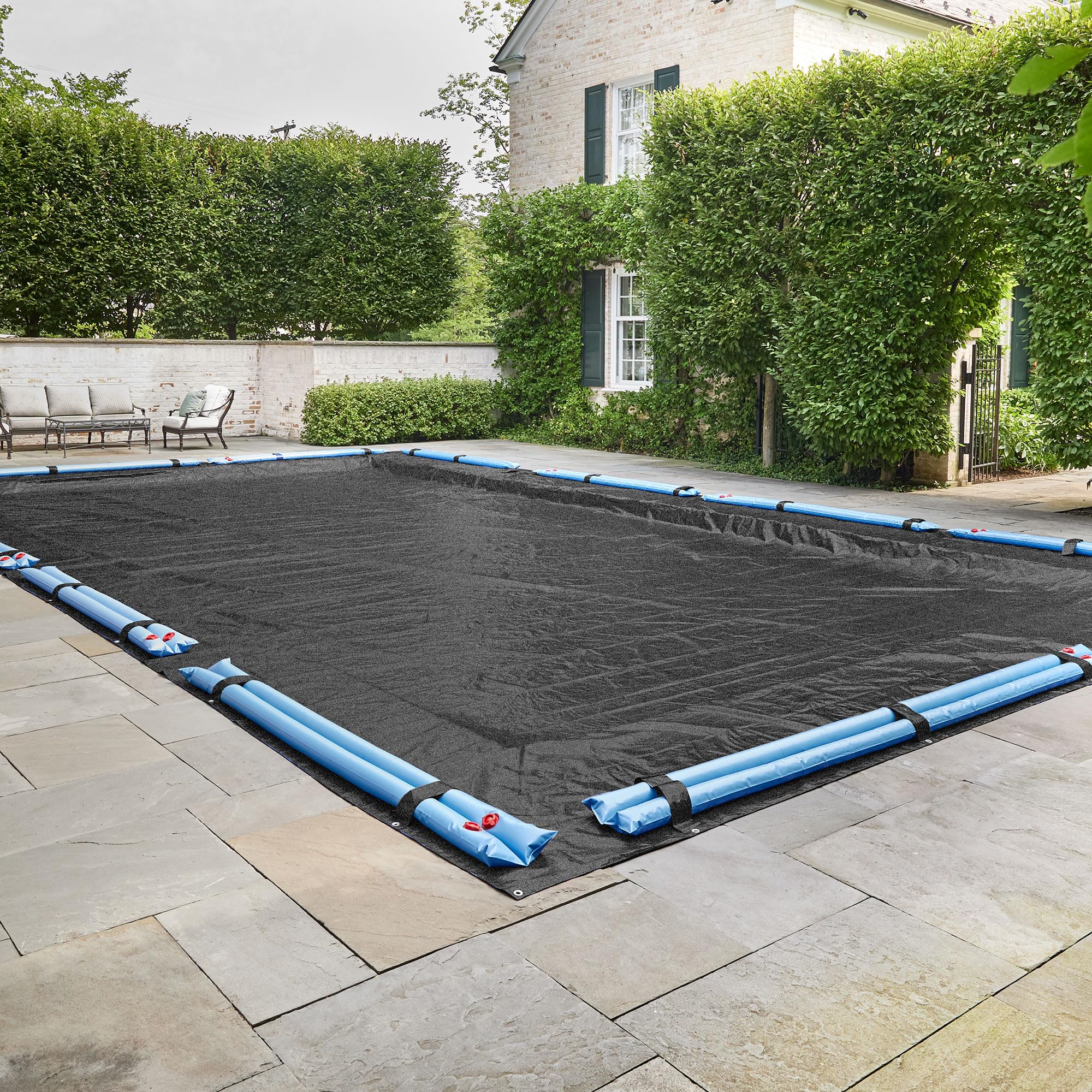 Doheny’s Commercial-Grade 24' x 48' Mesh Winter Pool Cover for Inground Pools | Tear-Resistant Weave | Heavy-Duty Protection for Harsh Winter Weather | Best Value Winter Pool Cover