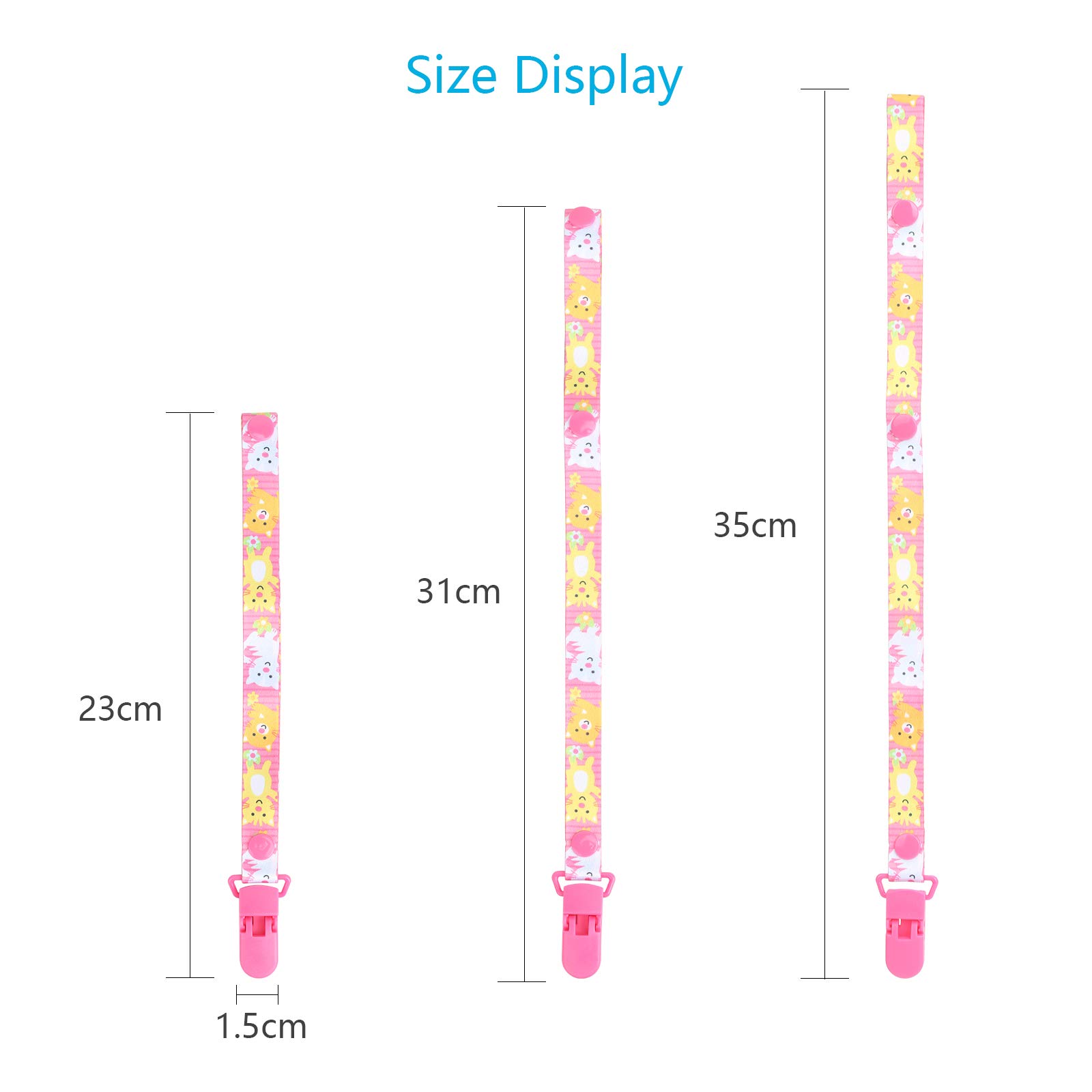 8-Piece Pacifier Clips Set with Adjustable Stroller Straps - Universal Baby Dummy & Teething Toy Holder - Perfect Baby Shower Gift for Newborns & Toddlers (Ideal for Strollers, Car Seats & Diaper Bags)