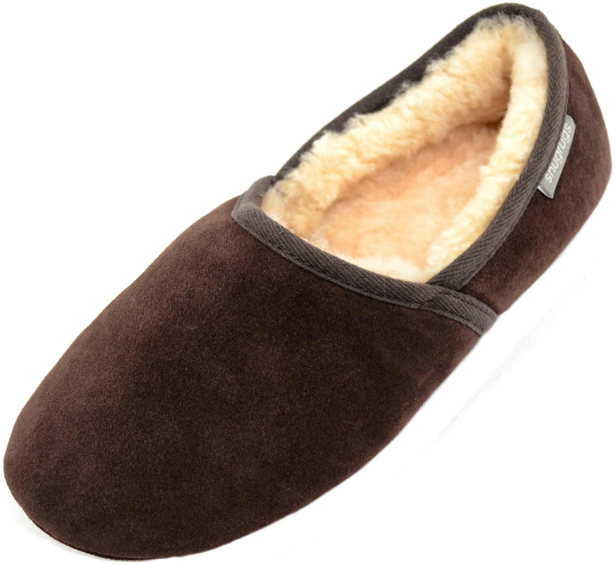 SNUGRUGS Men's Harry Sheepskin Loafers - Comfortable Low-Top Slippers for Indoor & Outdoor Wear - Perfect for Home, Office, and Casual Outings
