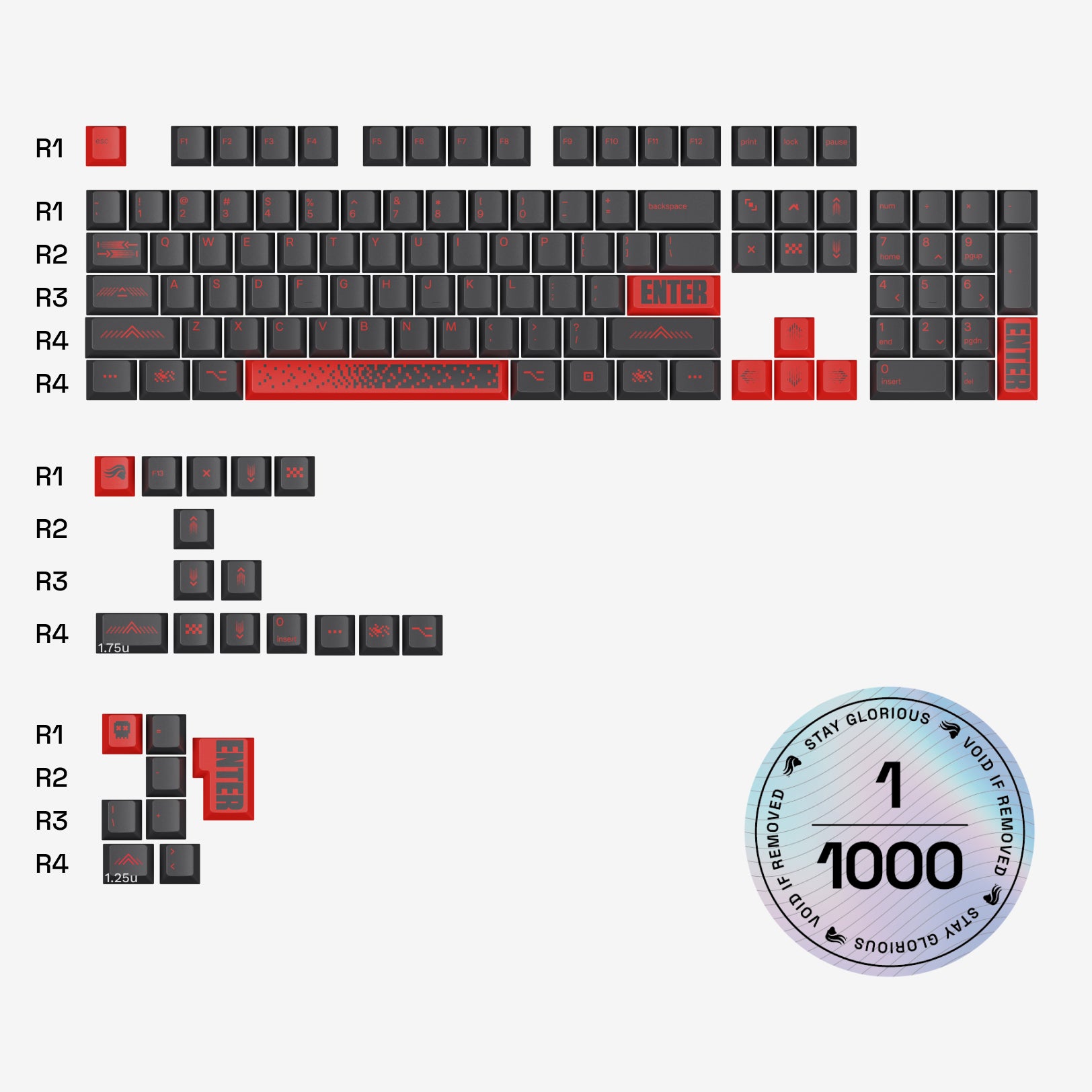 GPBT Pixel Punk Keycaps - Custom Mechanical Keyboard Keycaps for Gaming & Typing - Perfect for PC, Mac & Laptop Keyboards