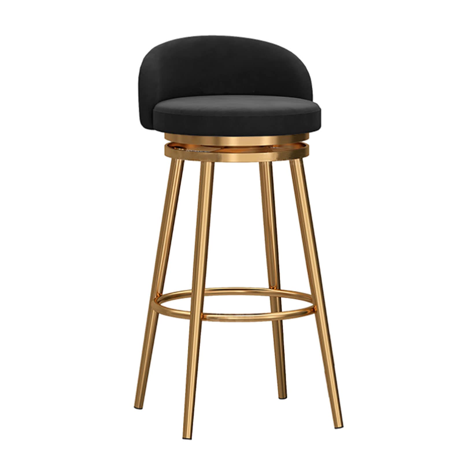 Adjustable Swivel Bar Stools with Back - 300 LBS Weight Capacity Velvet Counter Height Kitchen Island Stools for Dining Room, Bar, and Home Decor