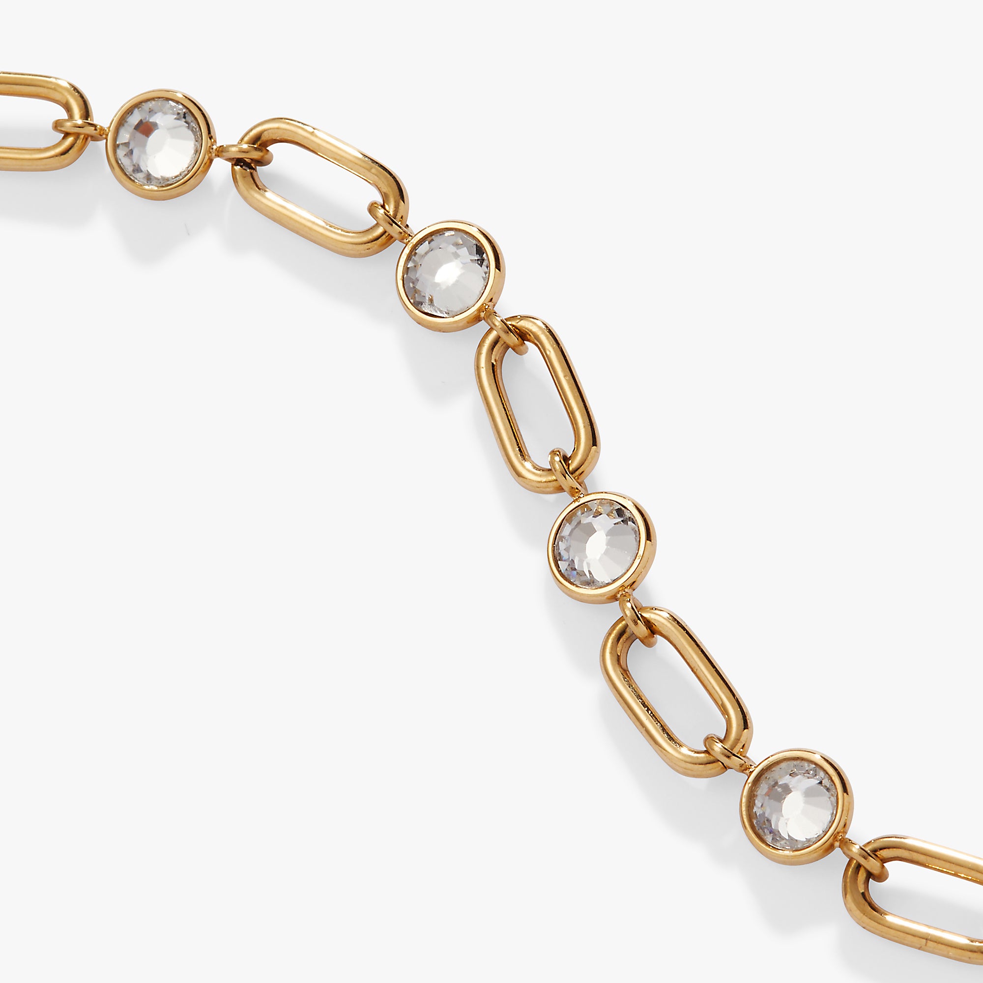 Adjustable Crystal & Paperclip Chain Bracelet for Women - Elegant Fashion Jewelry for Daily Wear, Parties & Gifts