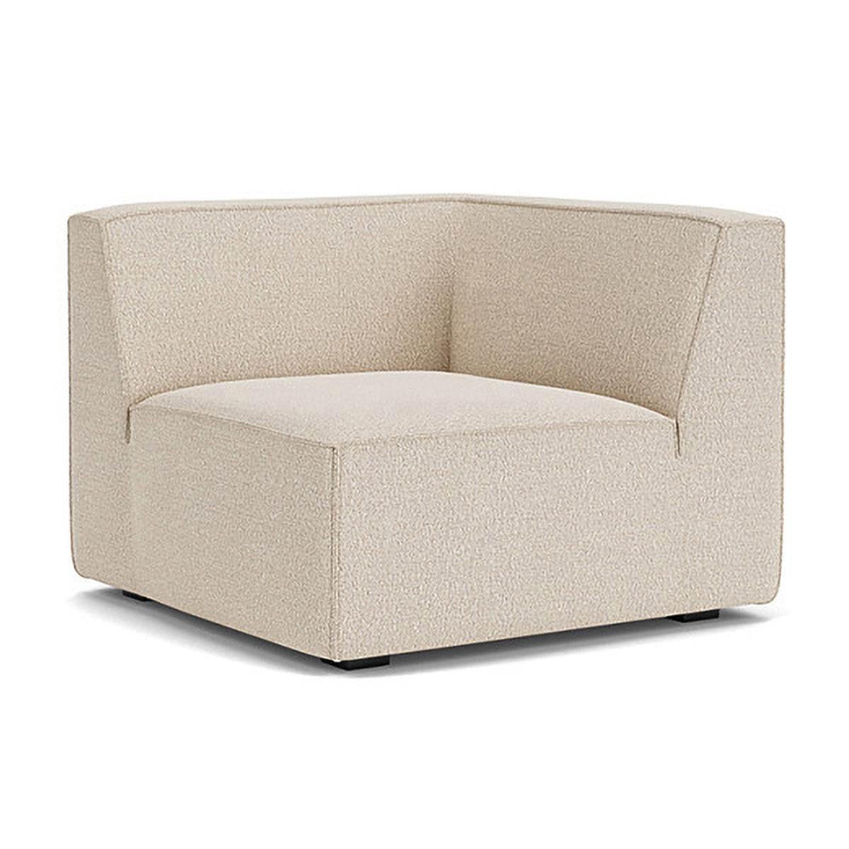 Dane Boucle 1-Seater Left Corner Modular Sofa - Modern Accent Chair for Small Spaces, Living Room, Apartment & Office - Soft Fabric Upholstery with Sturdy Frame