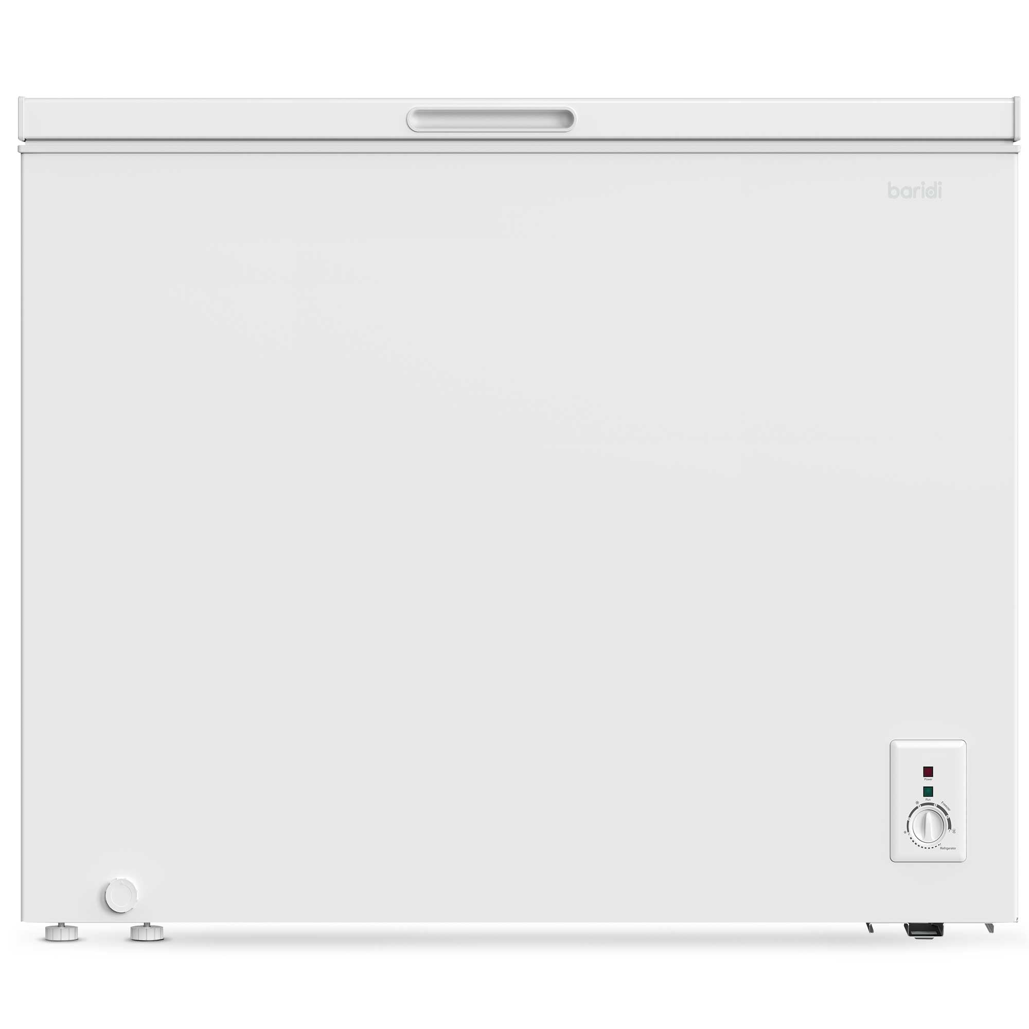 Baridi 199L Freestanding Chest Freezer - Energy Efficient White Deep Freezer with Adjustable Thermostat | Perfect for Garage, Basement & Outdoor Use - Ideal for Bulk Food Storage, Meal Prep & Home Organization