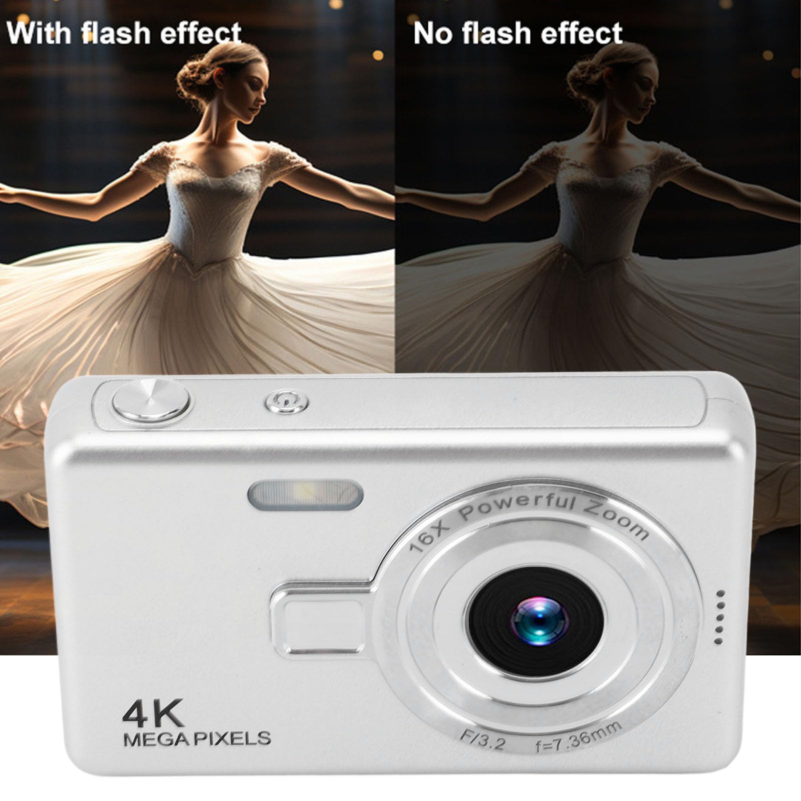 12MP Kids Digital Camera with 16X Zoom & 1080P Video - Compact for Travel & Outdoor Play