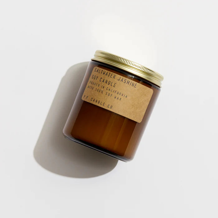 7.2 oz Soy Wax Candle - Saltwater Jasmine Scent | Eco-Friendly, Long-Lasting Fragrance for Home, Office, Spa & Romantic Ambiance