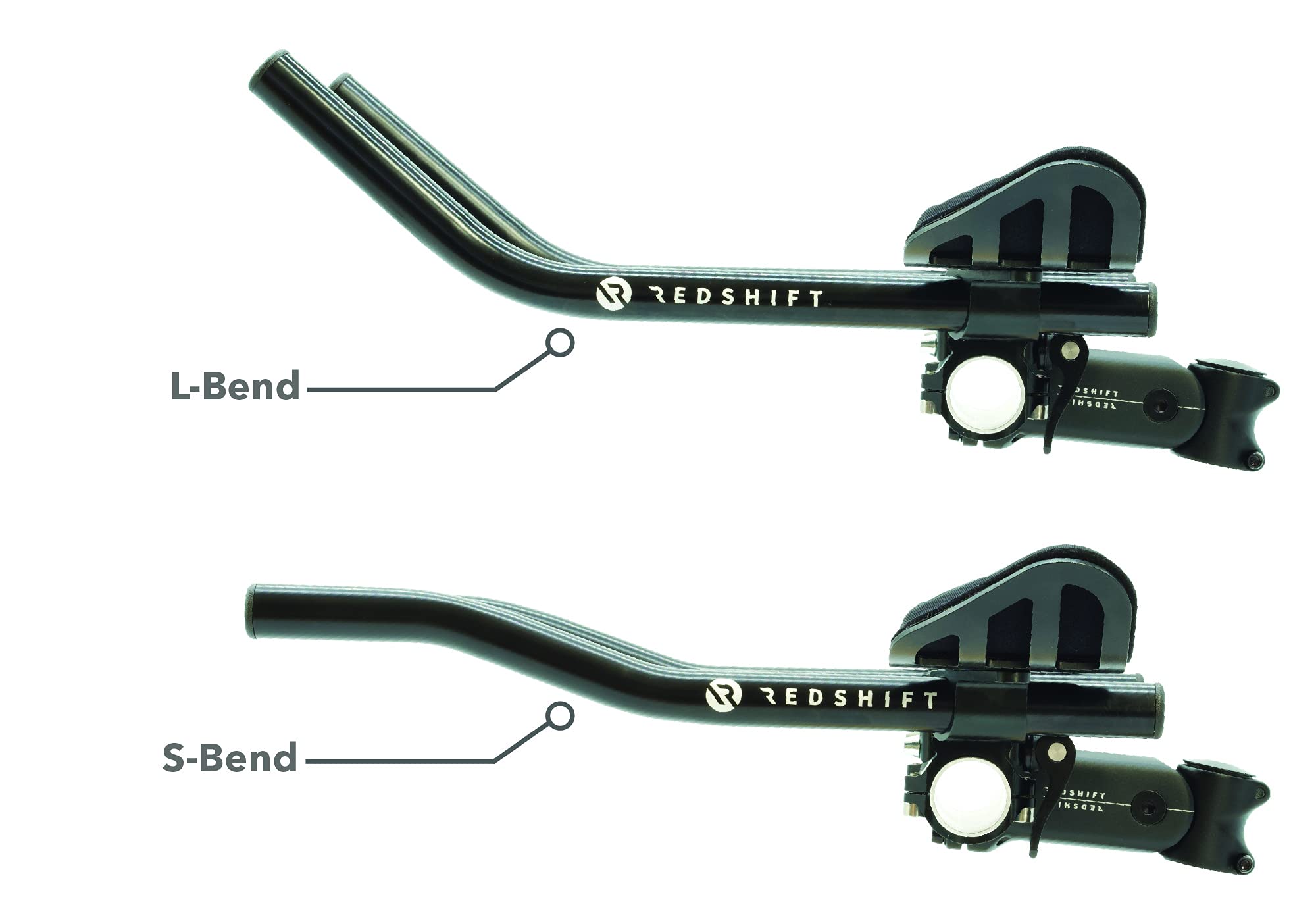 REDSHIFT Quick-Release Clip-On Bike Aero Bars - Lightweight Aluminum Handlebar Extensions for Road, Triathlon & Mountain Bikes - Perfect for Long Distance Cycling, Racing & Training