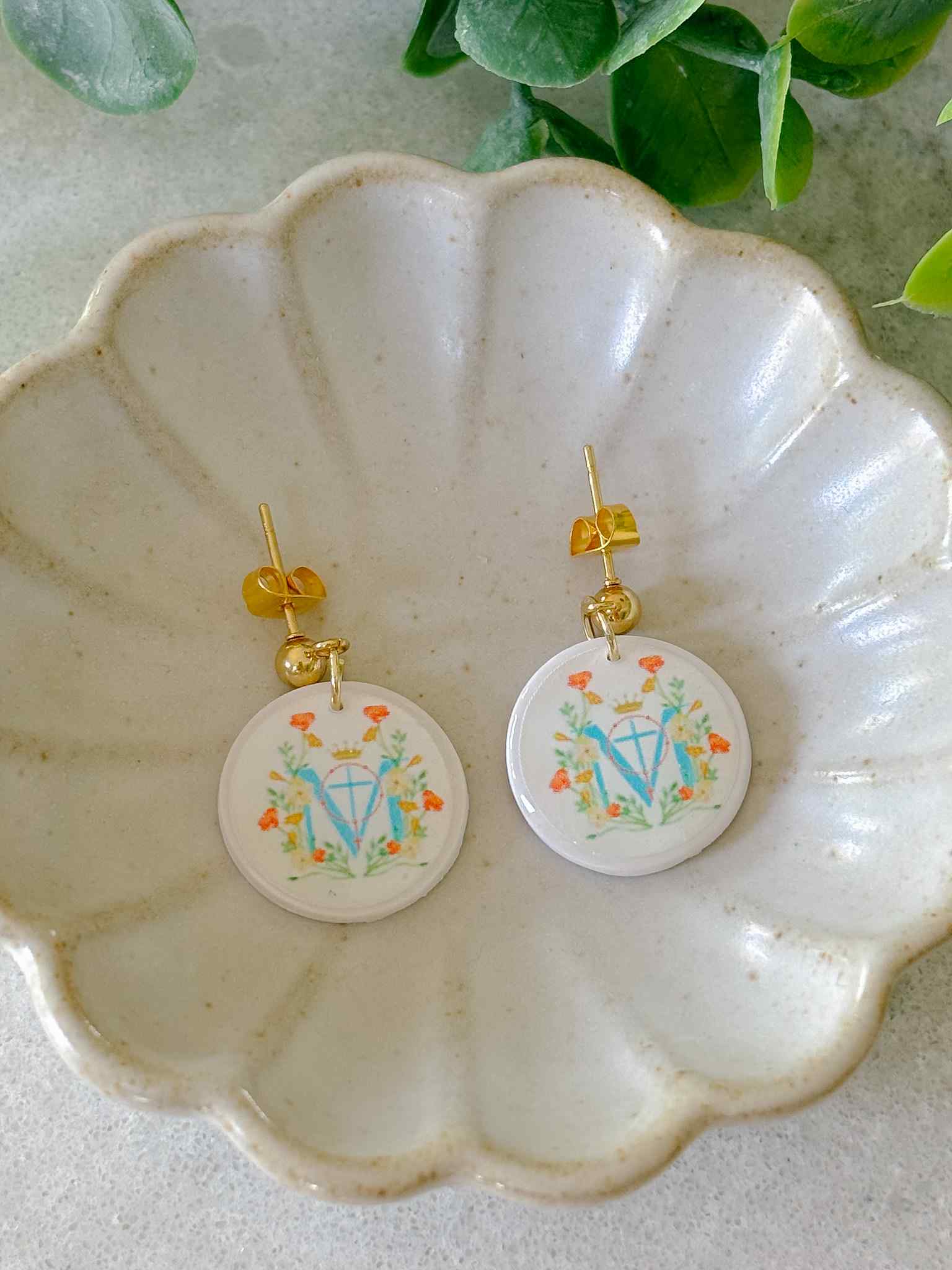 Handmade Mary Monogram Earrings - Personalized Initial Jewelry for Women - Perfect for Gifts, Weddings, and Everyday Wear