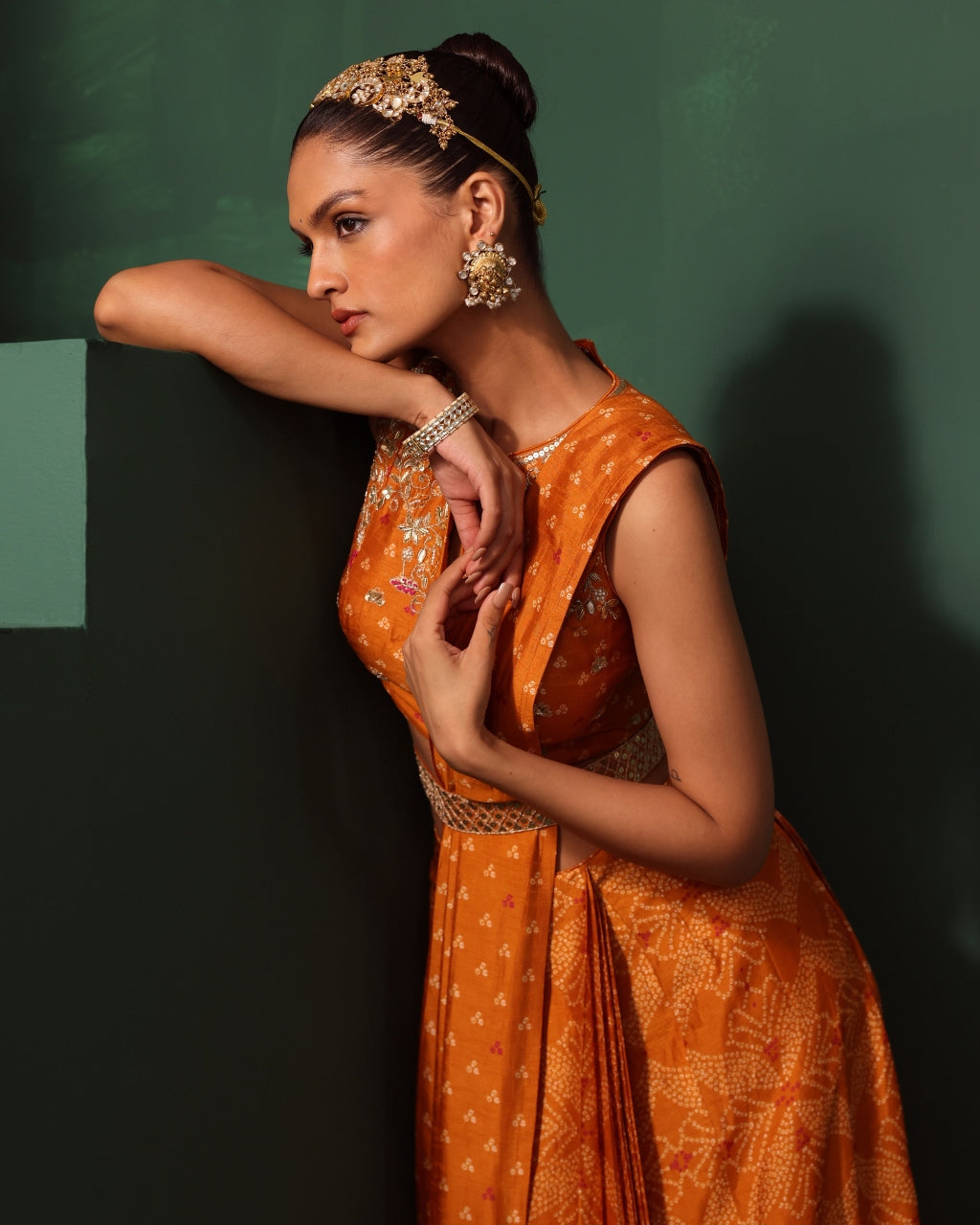 Ahana Pre Draped Sari Set - Traditional Indian Saree with Blouse & Petticoat - Perfect for Weddings, Festivals & Cultural Events