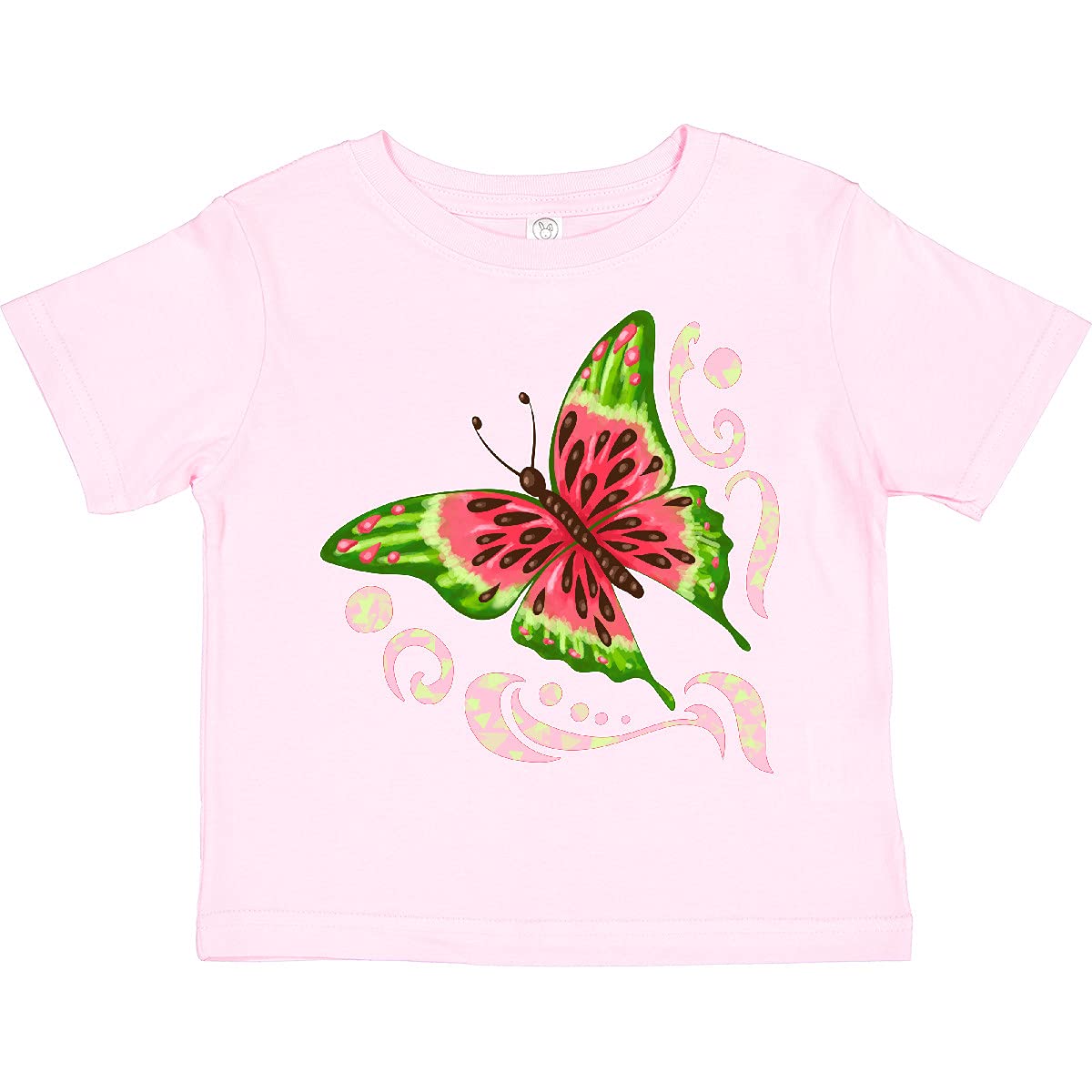 Inktastic Watermelon Butterfly Toddler T-Shirt - Cute Summer Outfit for Boys & Girls - Perfect for Playdates, Beach Trips & Family Photos