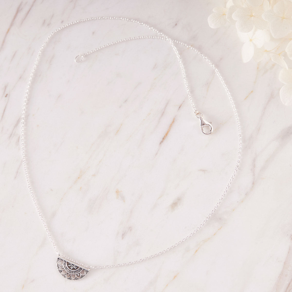 Dainty Mandala Necklace for Women - Elegant Boho Pendant Jewelry - Perfect for Yoga, Meditation & Spiritual Gifts