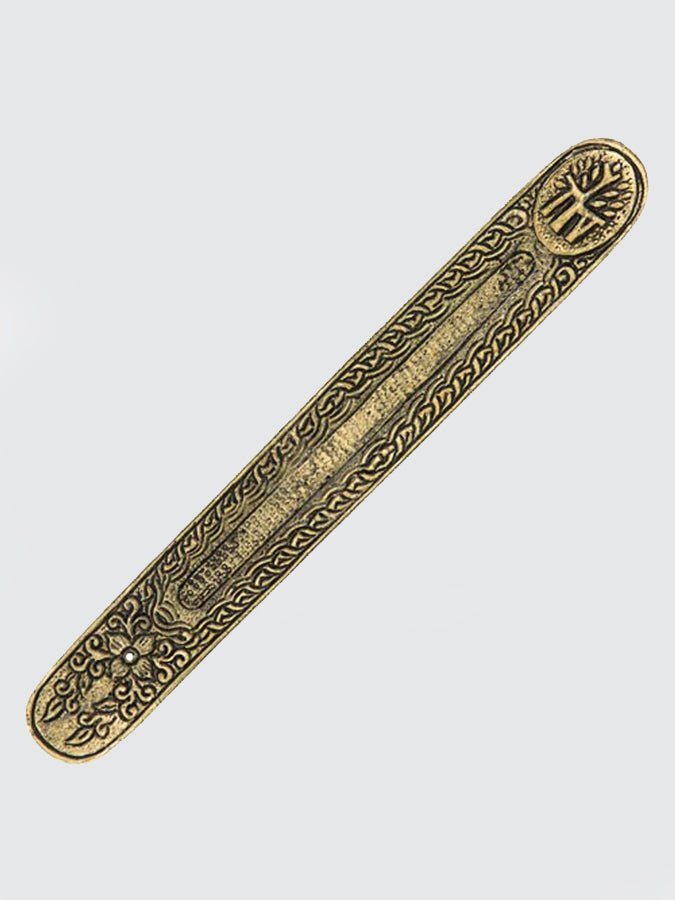 Namaste Metal Embossed Incense Holder - Elegant Aromatherapy Decor for Yoga, Meditation & Home Relaxation