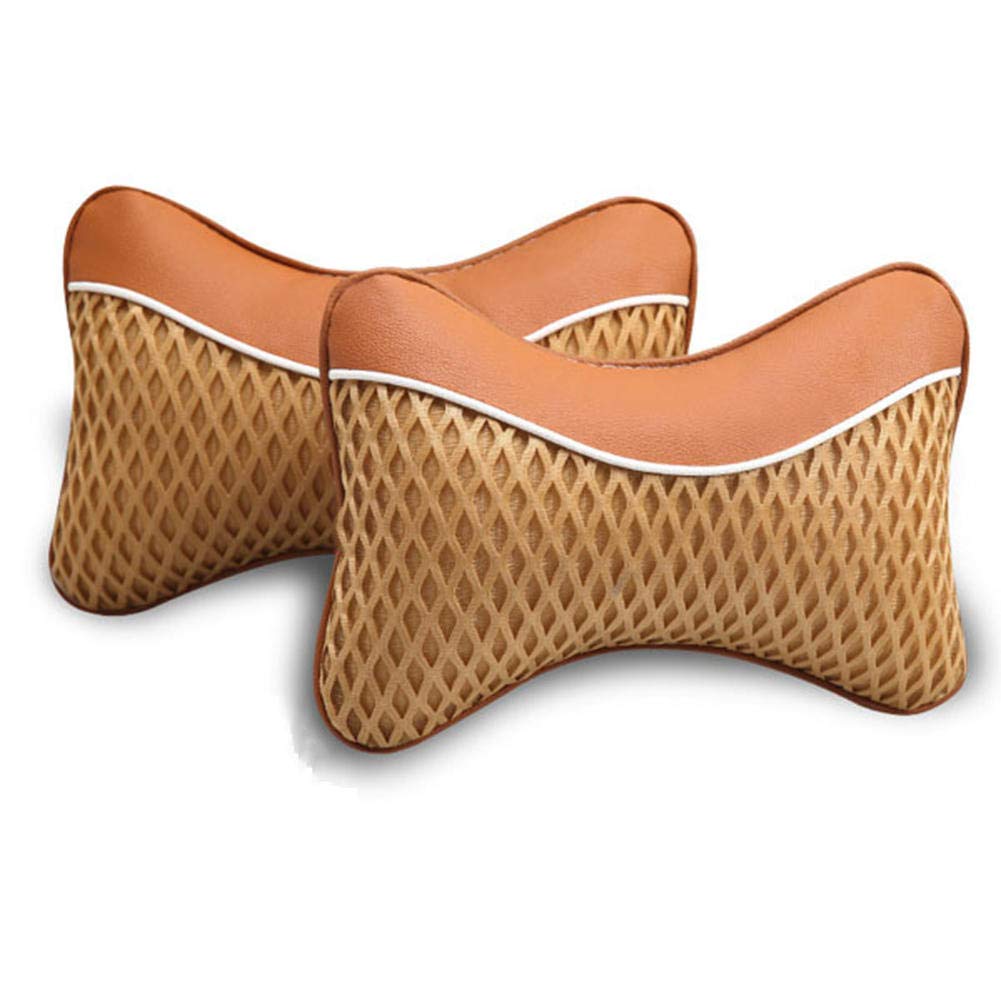 2Pcs Ergonomic Car Travel Neck Pillow - Breathable Mesh & Soft Cotton Support for Long Drives, Airplane & Office Use - Cervical Pain Relief & Comfort Accessories