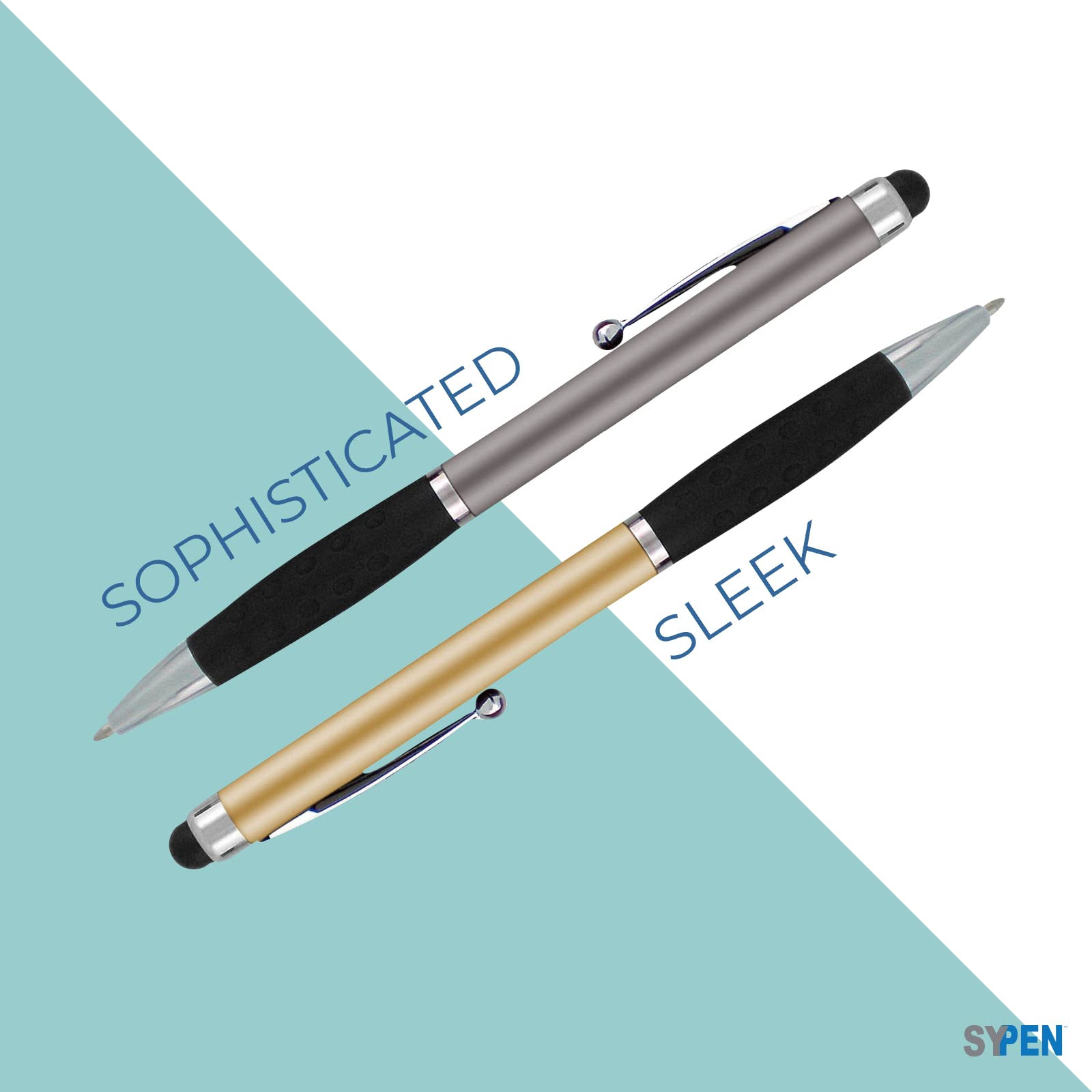 Custom Logo Stylus Pens 300 Pack Bulk - 2-in-1 Ballpoint Pen & Touchscreen Stylus for Business, Events & Promotions (Black Barrel with Black Ink) - Perfect for Corporate Gifts, Trade Shows & Branded Giveaways