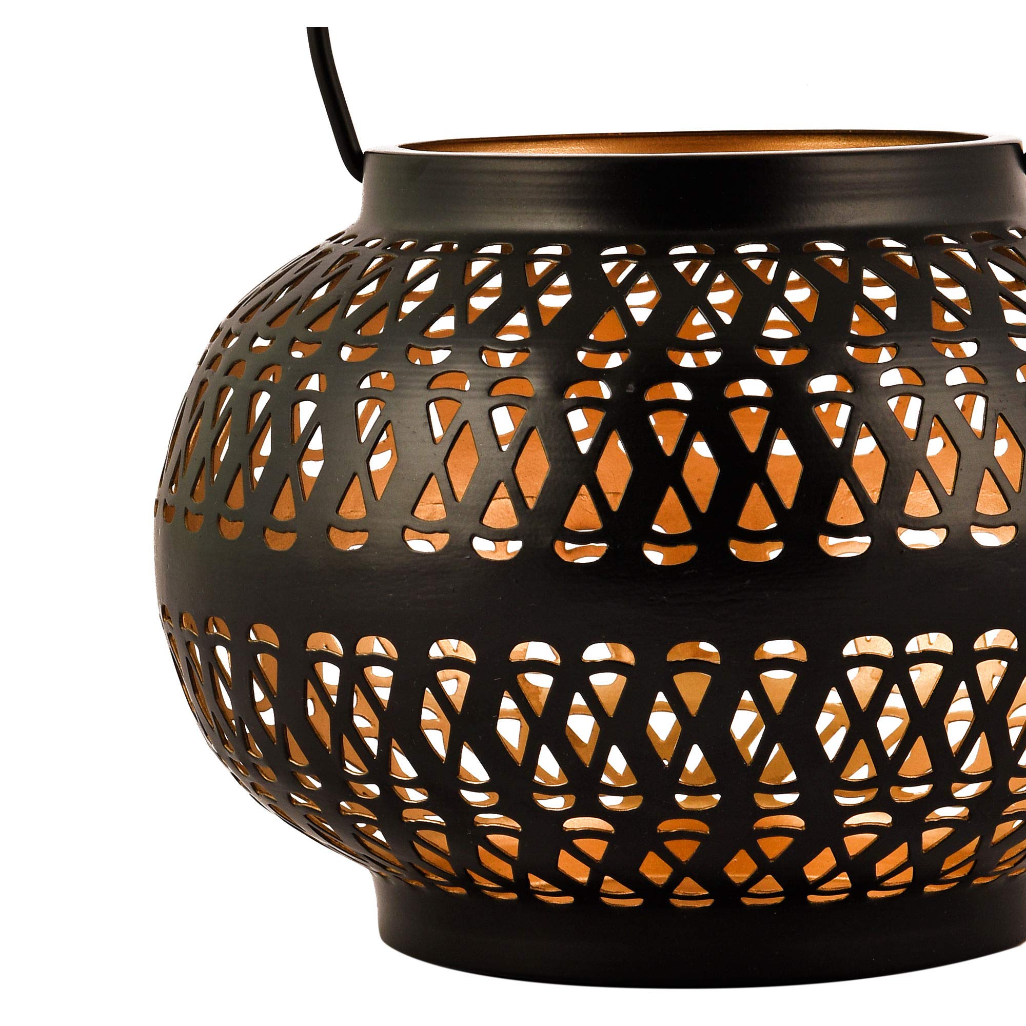 Elegant Black & Gold Metal Tealight Candle Holder - Romantic Home Decor for Weddings, Parties & Relaxing Ambiance