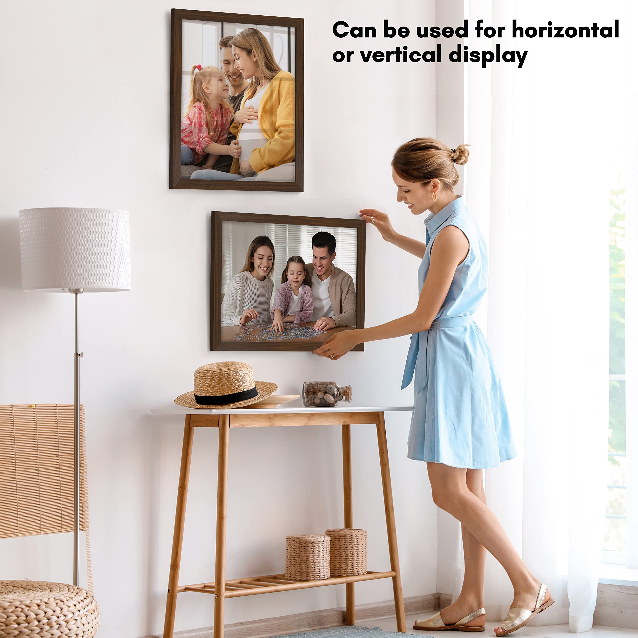 Americanflat 16x20 Wood Picture Frame - Walnut for Wall Display