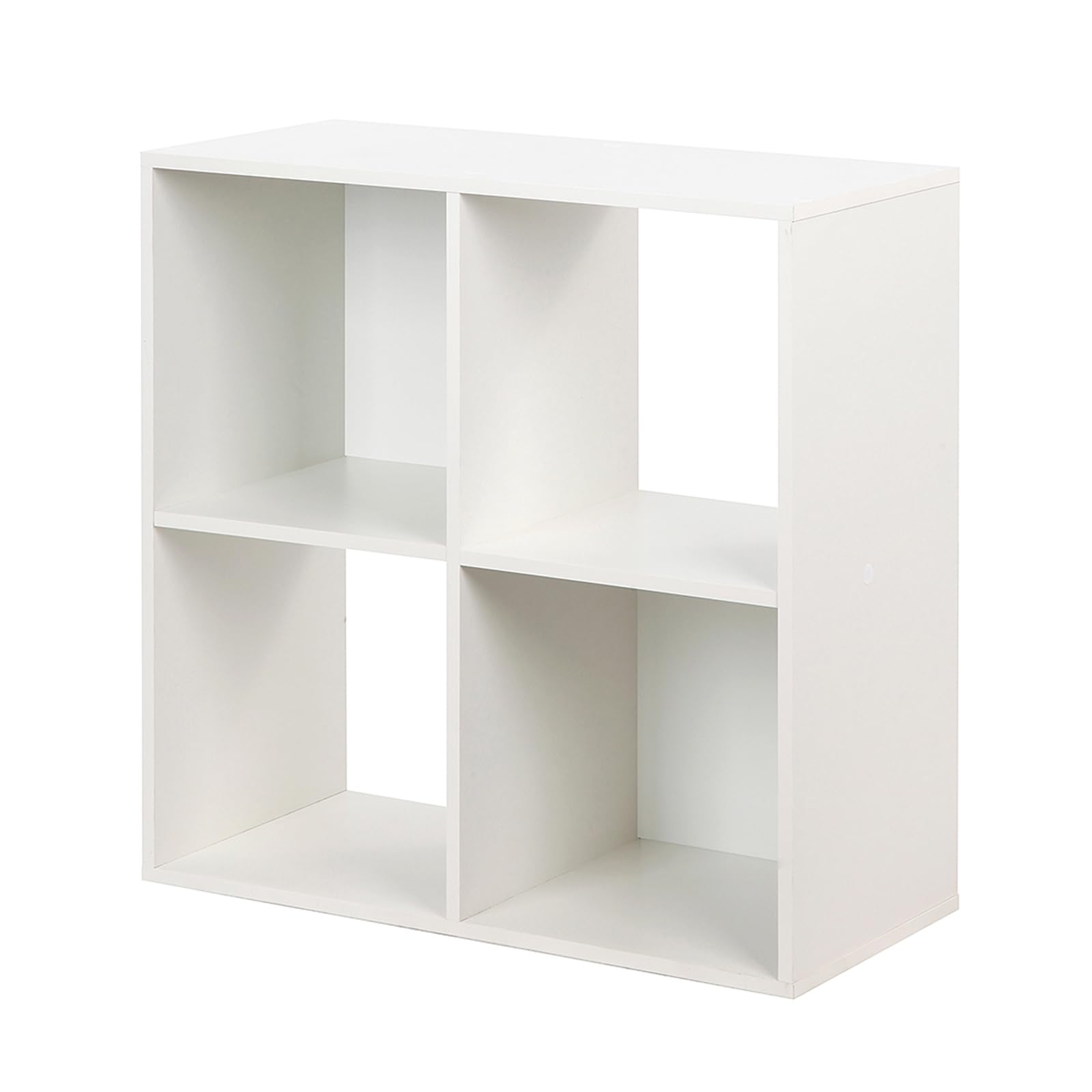 PACHIRA Wooden Storage Cubes Bookcase - 4 Cube Organizer Shelf for Living Room, Bedroom, Study | White Closet Cabinet & Unit Shelf | Perfect for Home Office, Dorm Room, Kids Room Organization