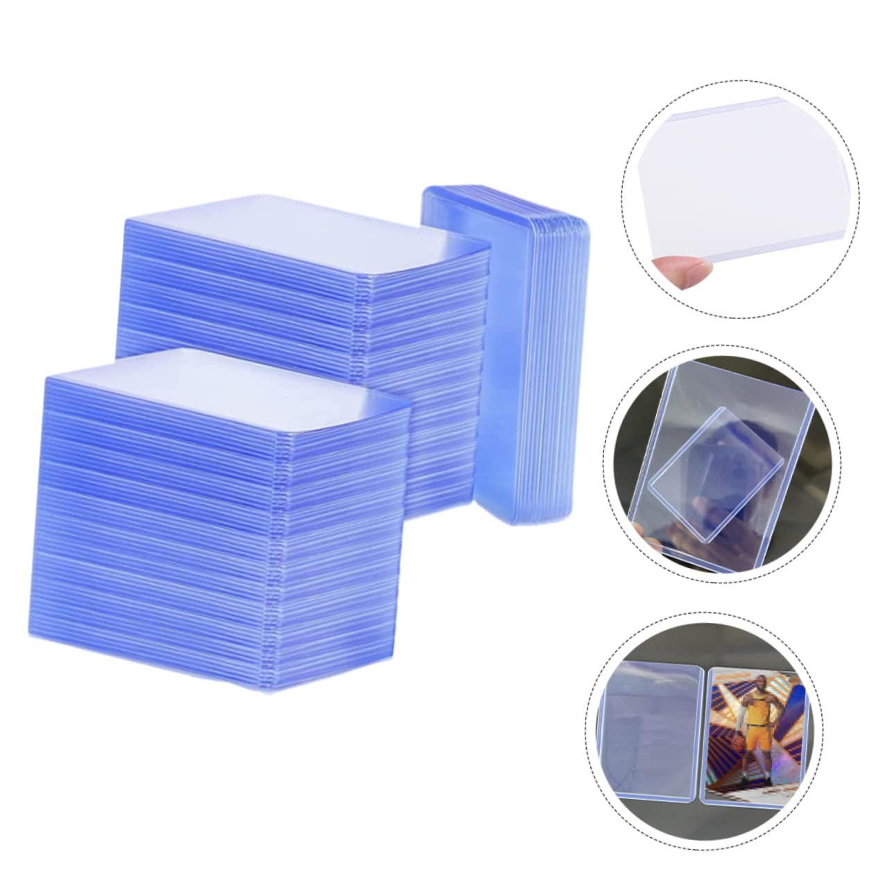 Toyvian 400 Pcs Baseball & Football Card Collection - PVC Clear Picture Frames for Sports Memorabilia Display - Perfect for Home Decor, Man Cave, and Sports Fan Gifts