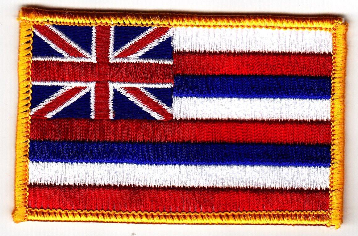 Hawaii State Flag Iron On Embroidered Patch - Hawaiian Islands Aloha Souvenir - Sew or Iron On for Jackets, Bags, Hats - Perfect for Travel Enthusiasts & Collectors