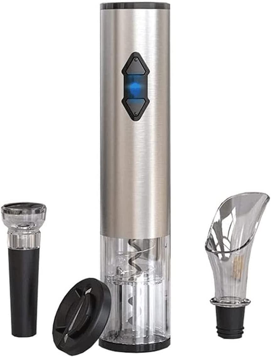 Electric Wine Bottle Openers Set - Battery Powered Automatic Corkscrew with Foil Cutter & Stopper - Stainless Steel Wine Opener Kit for Home, Parties & Restaurants - Perfect for Wine Lovers & Entertaining