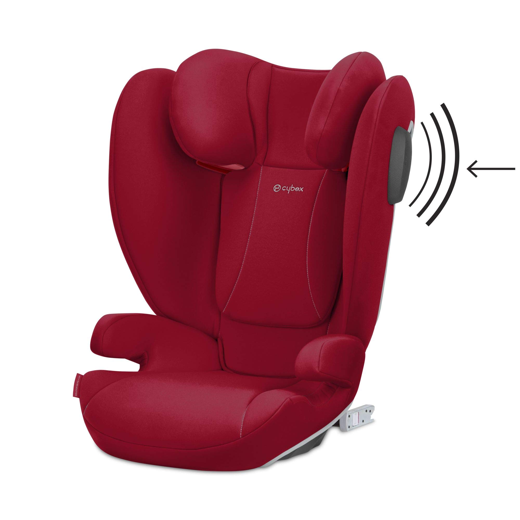 CYBEX Solution B2 Fix+ Lux High Back Booster Car Seat - Lightweight & Safe with LATCH Installation, Linear Side Impact Protection, 12-Position Adjustable Headrest - Dynamic Red | Perfect for Travel & Everyday Use