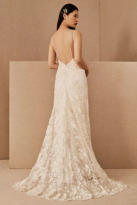 Jenny Yoo Braylin Wedding Gown - Elegant A-Line Bridal Dress with Lace Details | Perfect for Church Ceremonies & Beach Weddings