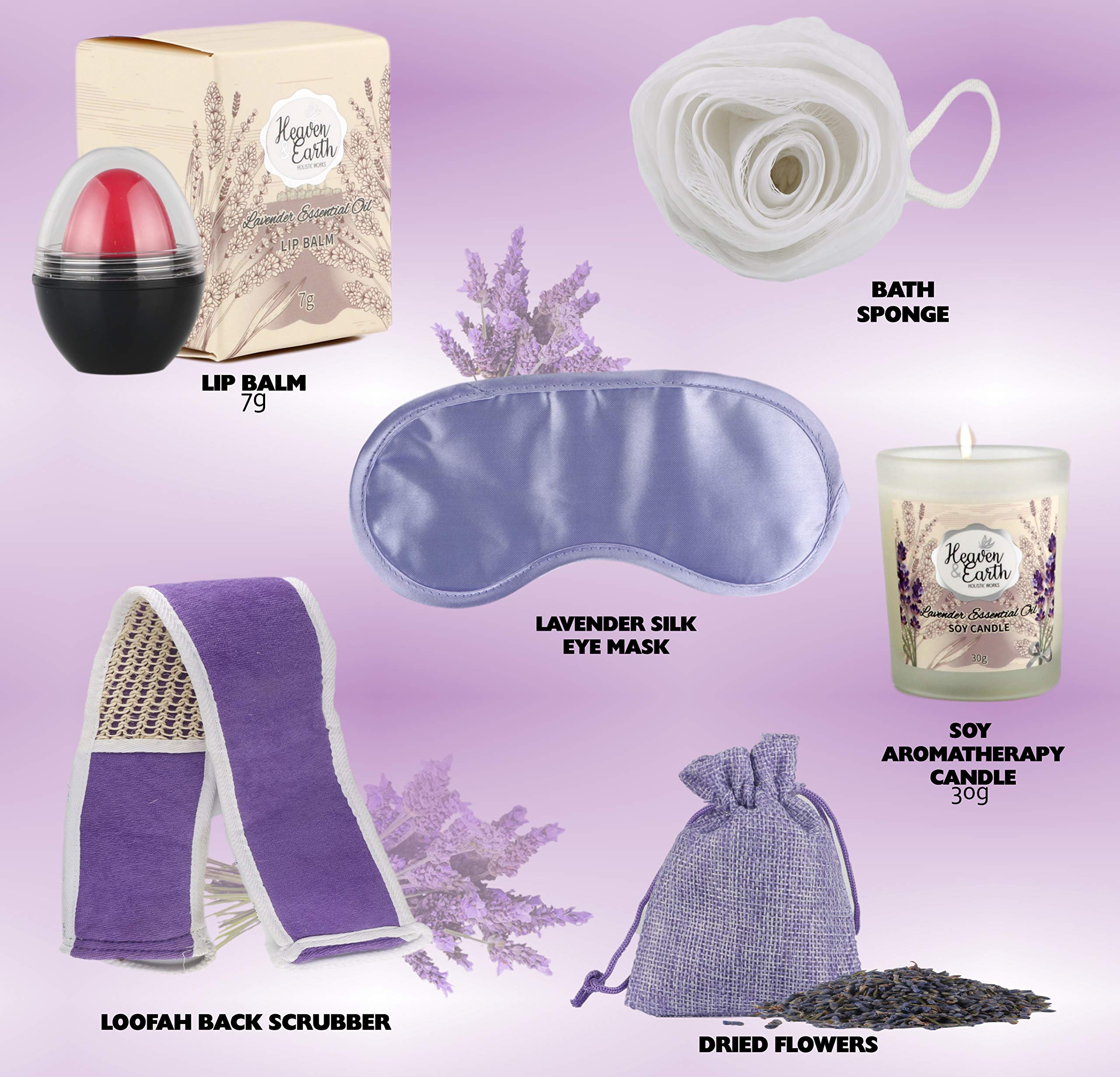 Valentine's Day Spa Gift Baskets for Women - Natural Lavender Chamomile Bath Set with Essential Oils | Sulfate-Free Relaxation Kit | Perfect for Self-Care, Anniversary & Birthday Gifts