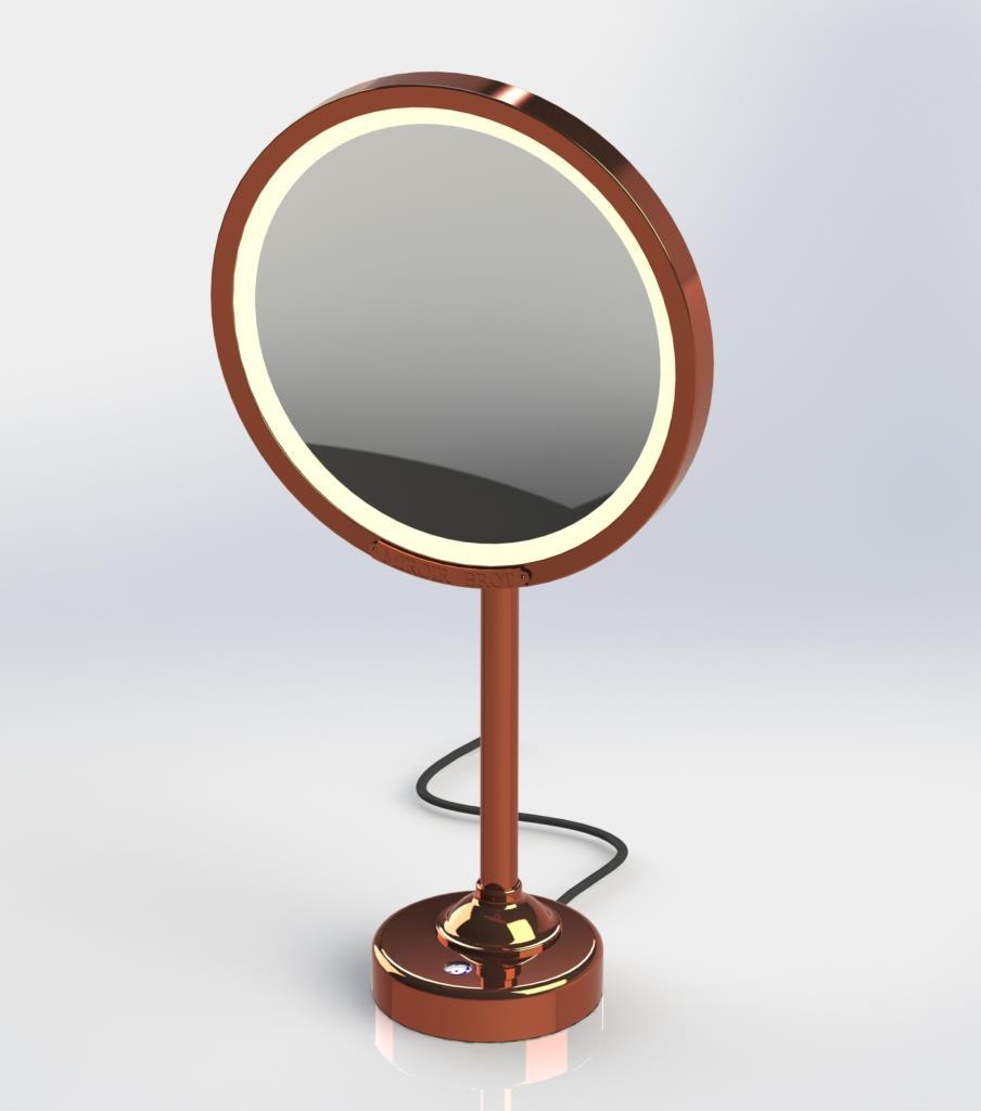Brot INTEMPOREL Lighted Magnifying Vanity Mirror - 9.5 Inch LED Makeup Mirror with 10X Magnification & Adjustable Brightness - Perfect for Makeup Application, Skincare & Grooming at Home or Salon
