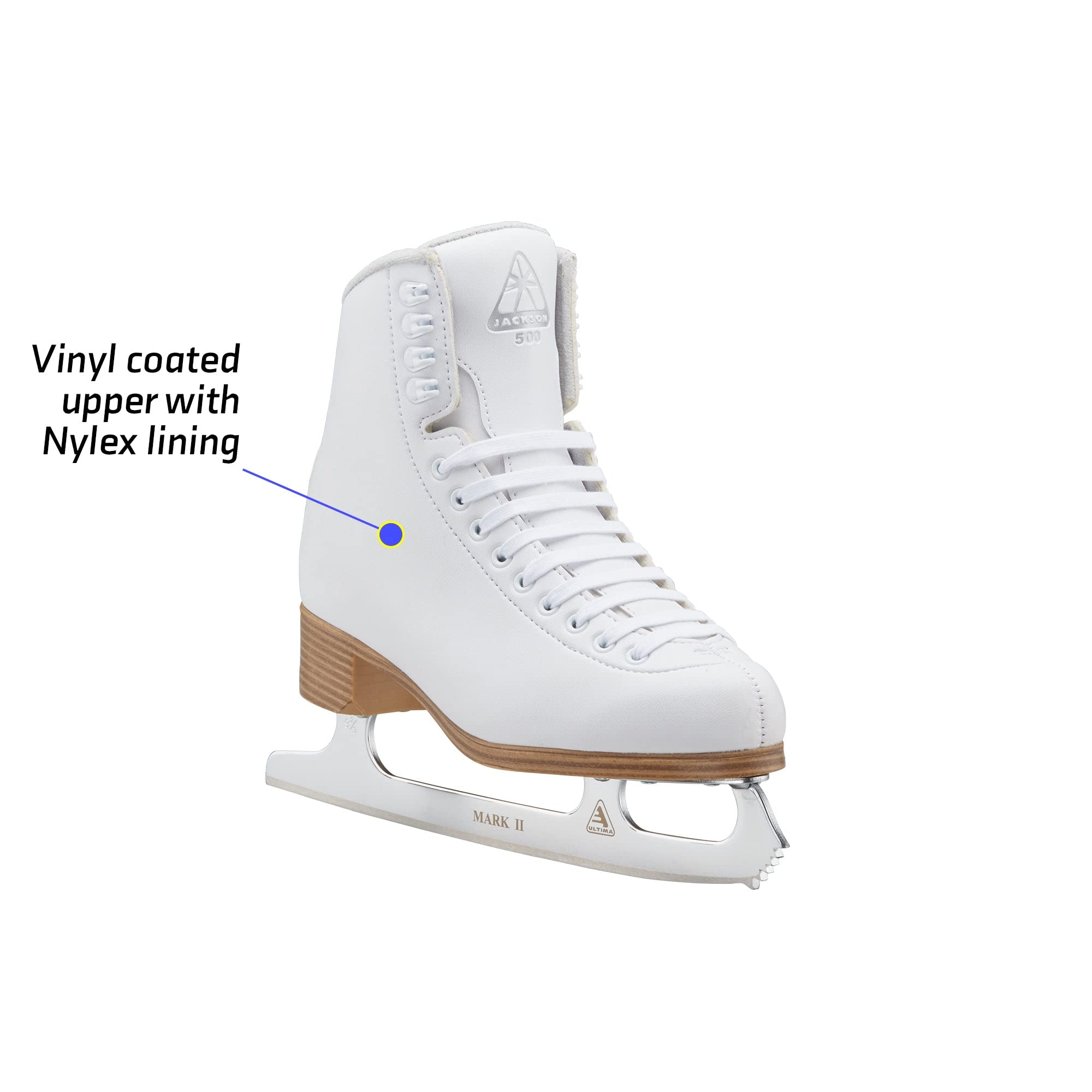 Jackson Classic 200/500 Women's & Girls Figure Skates - Premium Ice Skating Boots for Recreational & Competitive Skating - Perfect for Rink Practice, Ice Shows & Figure Skating Lessons